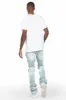 Bloke White/Blue T-Shirt/Super Stacked Flare Jean Bundle sold by Rockstar Original