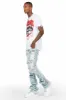 Bloke White/Blue T-Shirt/Super Stacked Flare Jean Bundle sold by Rockstar Original