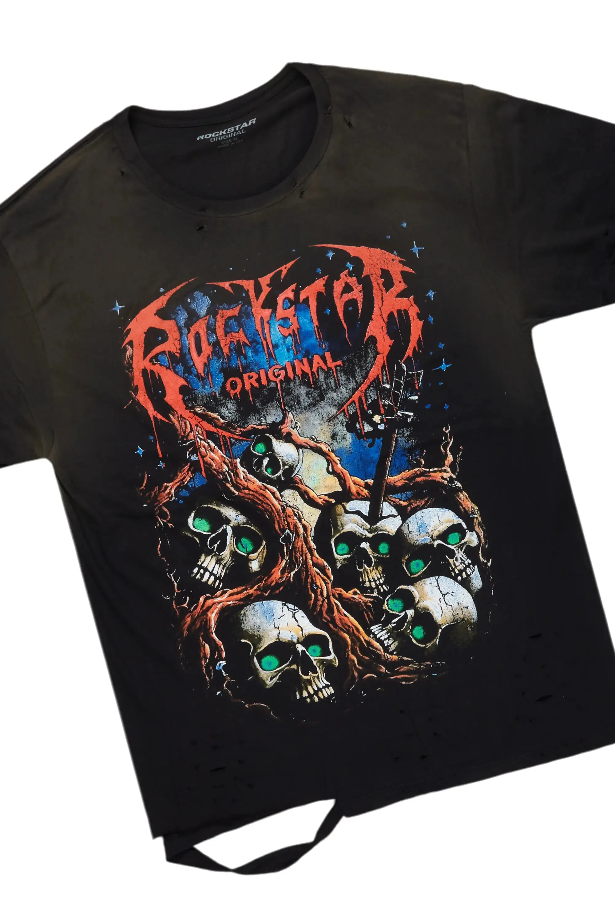 Cappy Black T-Shirt & Colette Super Stacked Flare Jean Bundle sold by Rockstar Original product image thumbnail 2