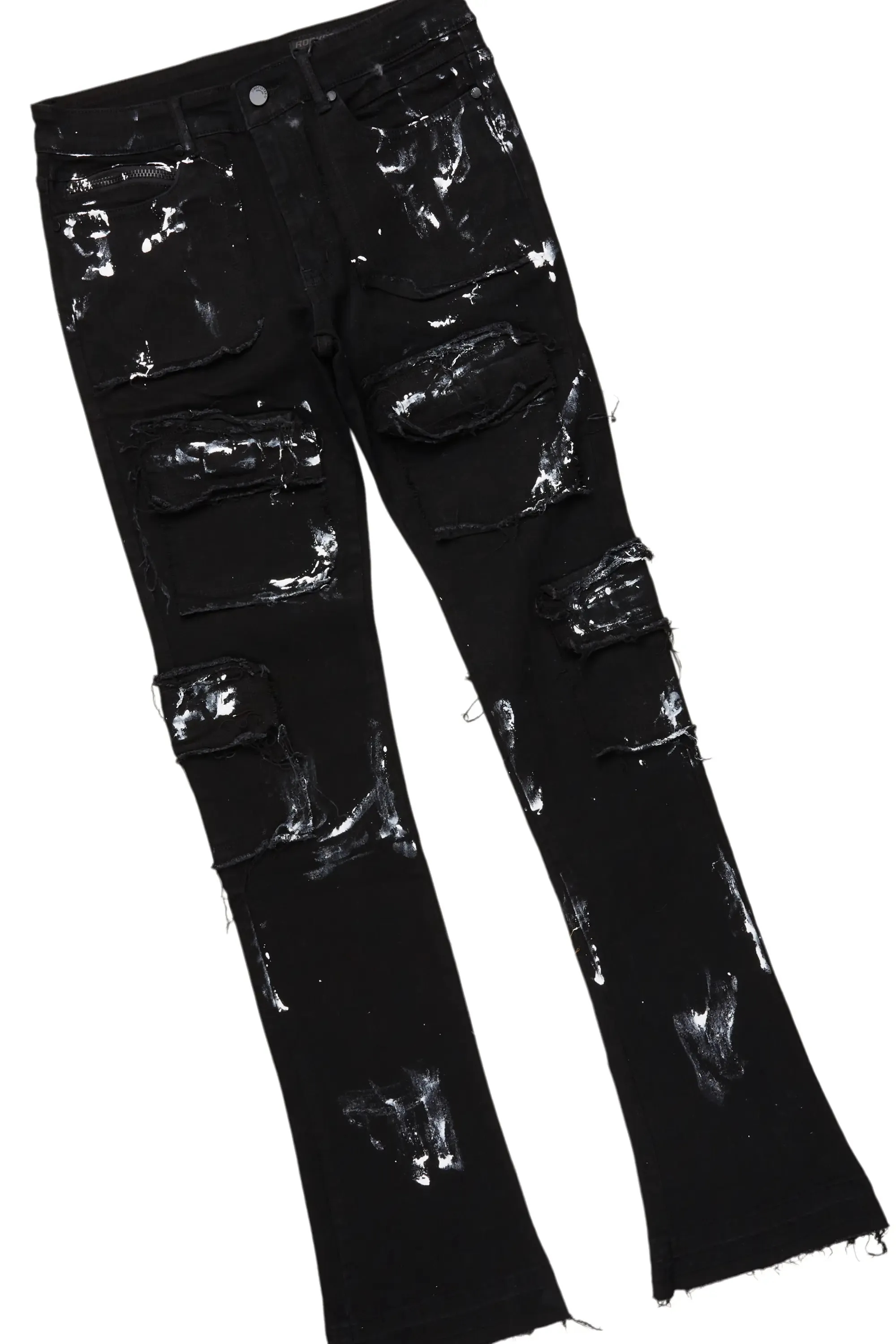 Tarl Black T-Shirt/Stacked Flare Jean Bundle sold by Rockstar Original product image thumbnail 3