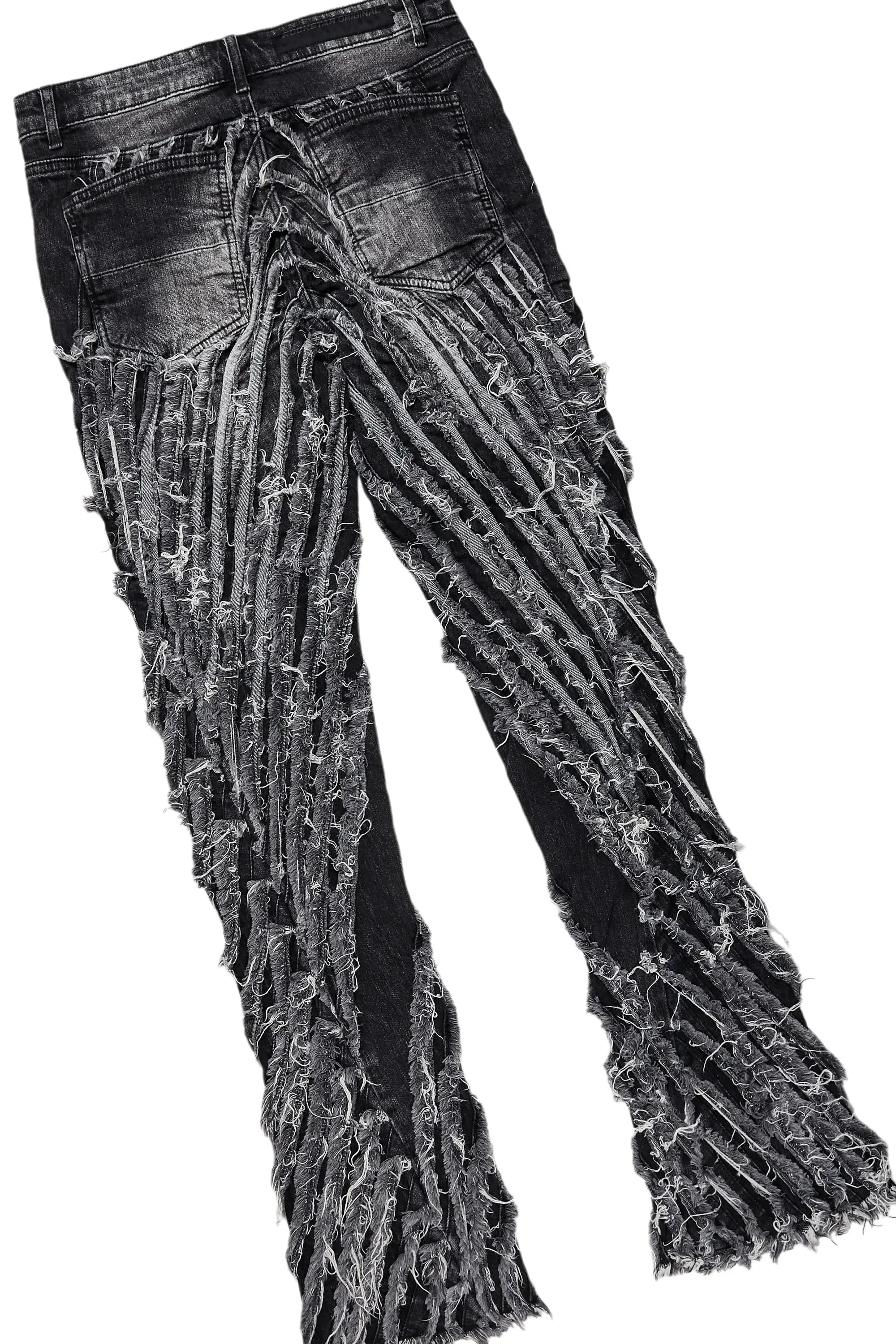 Amina Black Oversized T-Shirt/Stacked Flare Jean Bundle sold by Rockstar Original product image thumbnail 4