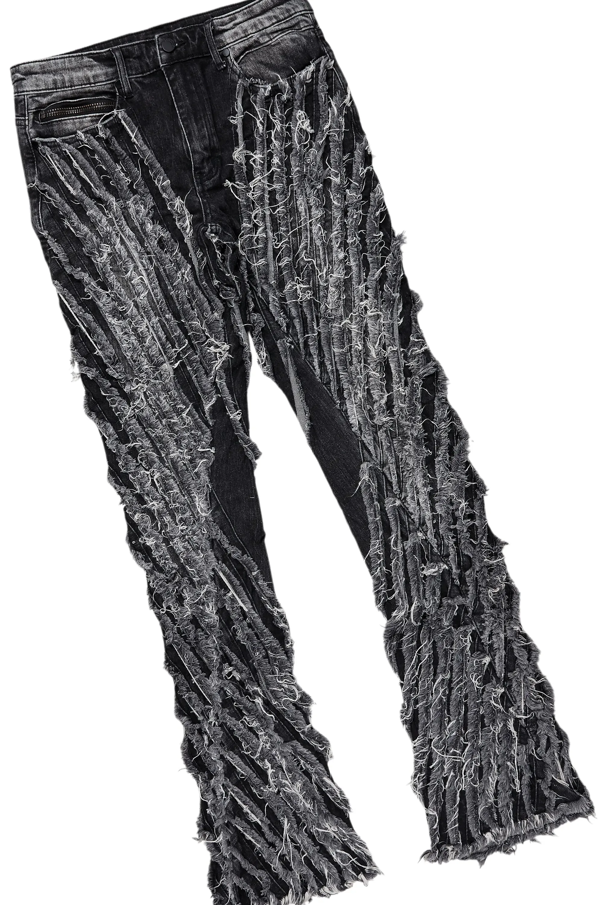 Amina Black Oversized T-Shirt/Stacked Flare Jean Bundle sold by Rockstar Original product image thumbnail 3