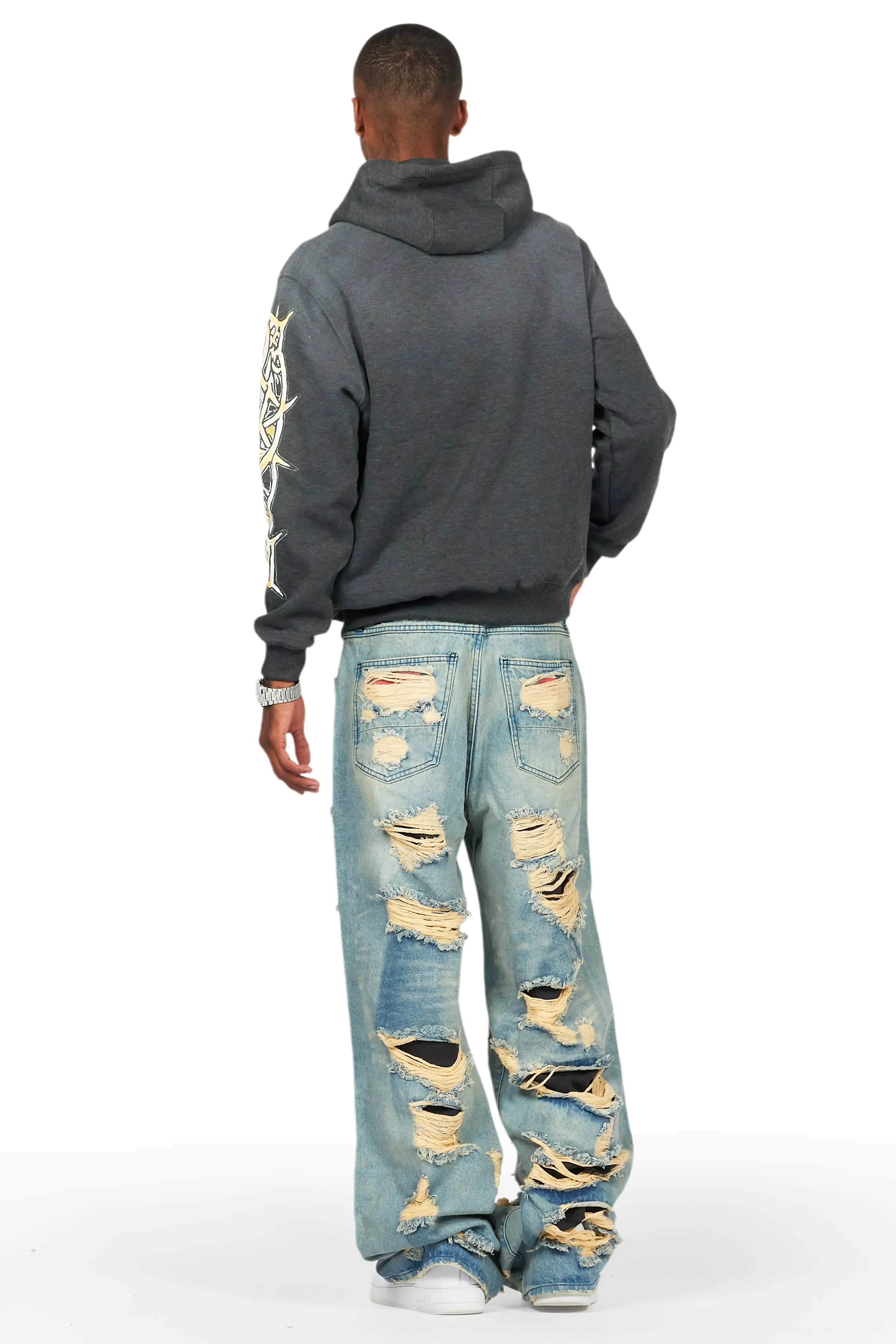 Waller Charcoal Graphic Hoodie sold by Rockstar Original product image thumbnail 4