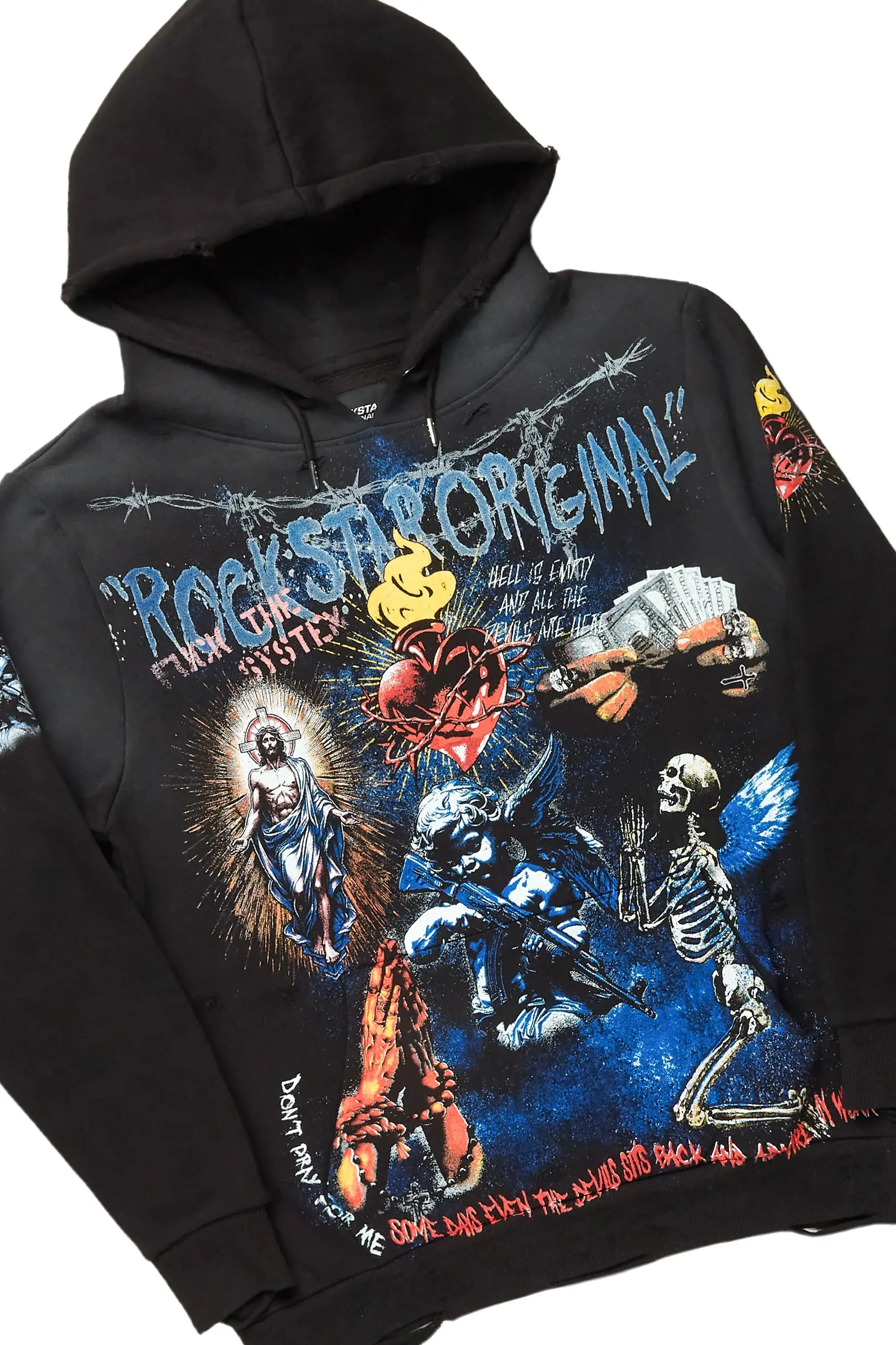 Inis Black Hoodie & Colette Blue Super Stacked Flare Jean Bundle sold by Rockstar Original product image thumbnail 2