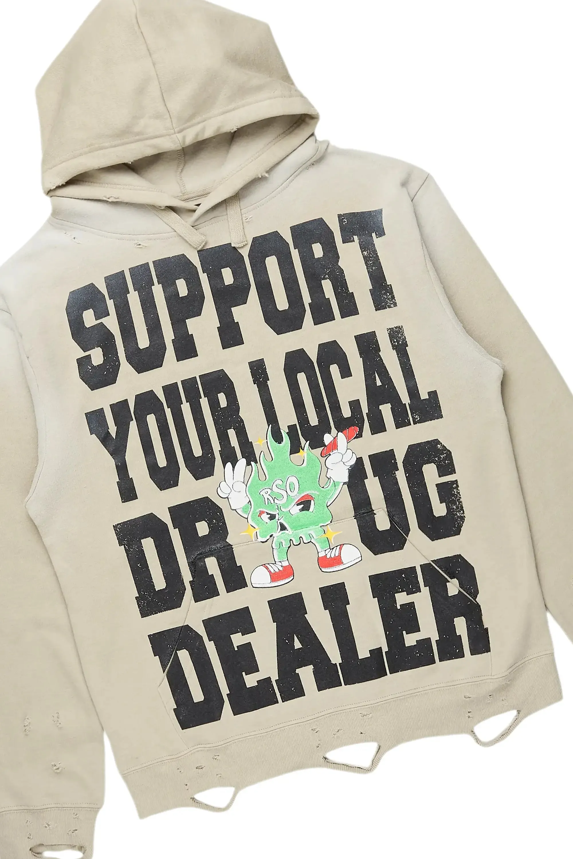 Tarl Oatmeal Hoodie & Zeta Stacked Flare Jean Bundle sold by Rockstar Original product image thumbnail 2