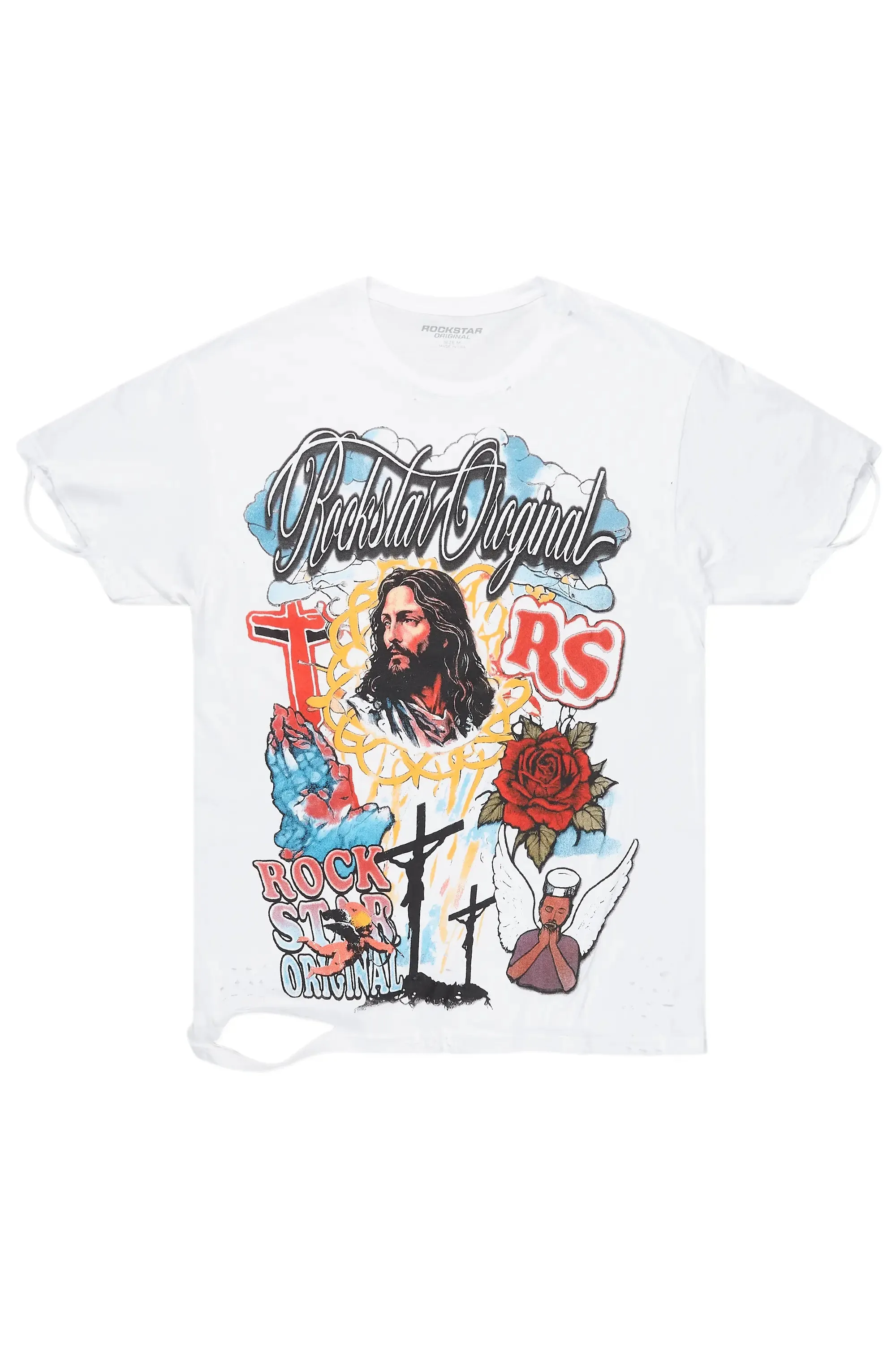 Tadashi White Graphic Oversized T-Shirt sold by Rockstar Original