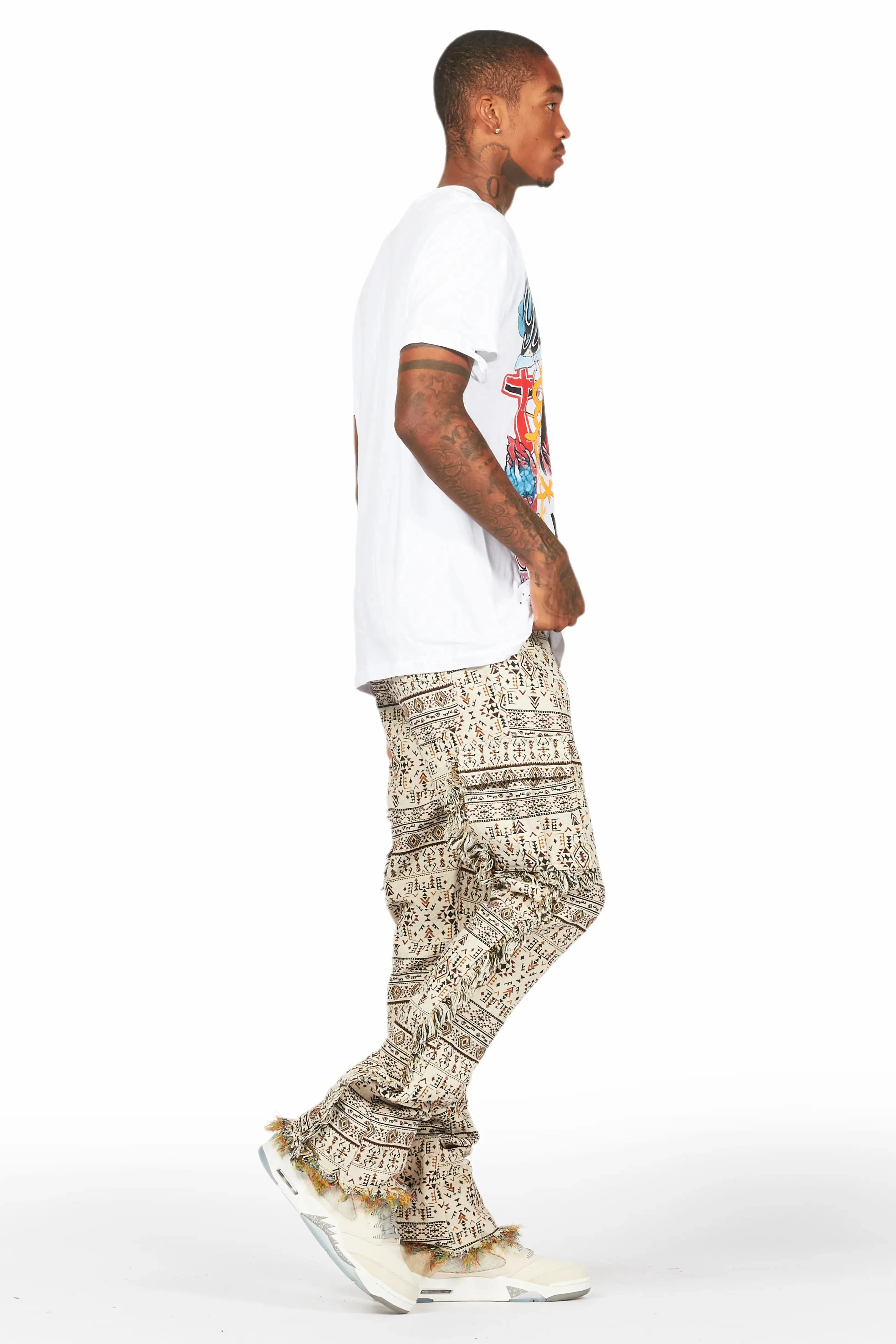 Tadashi White Graphic Oversized T-Shirt sold by Rockstar Original product image thumbnail 3