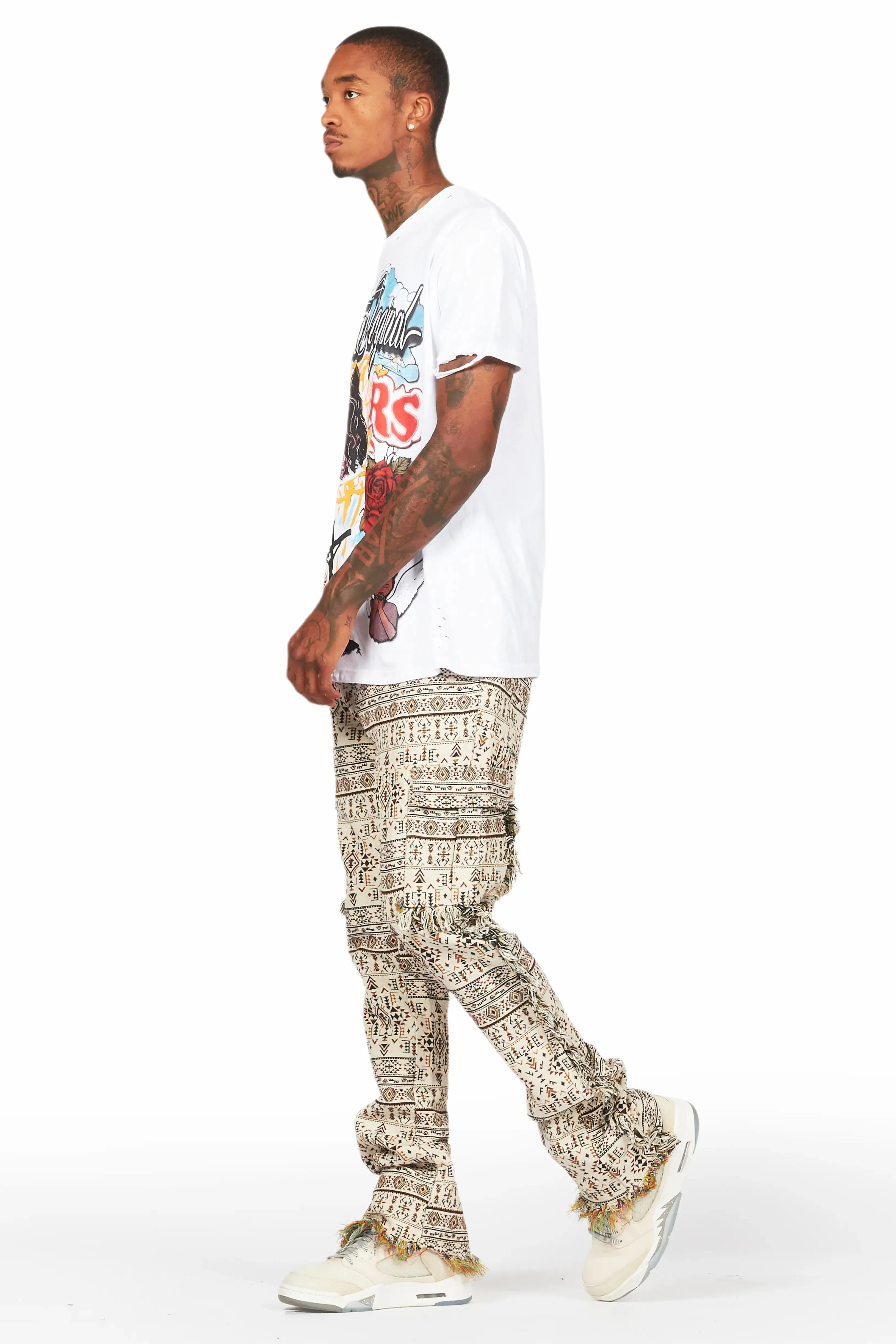 Tadashi White Graphic Oversized T-Shirt sold by Rockstar Original product image thumbnail 5