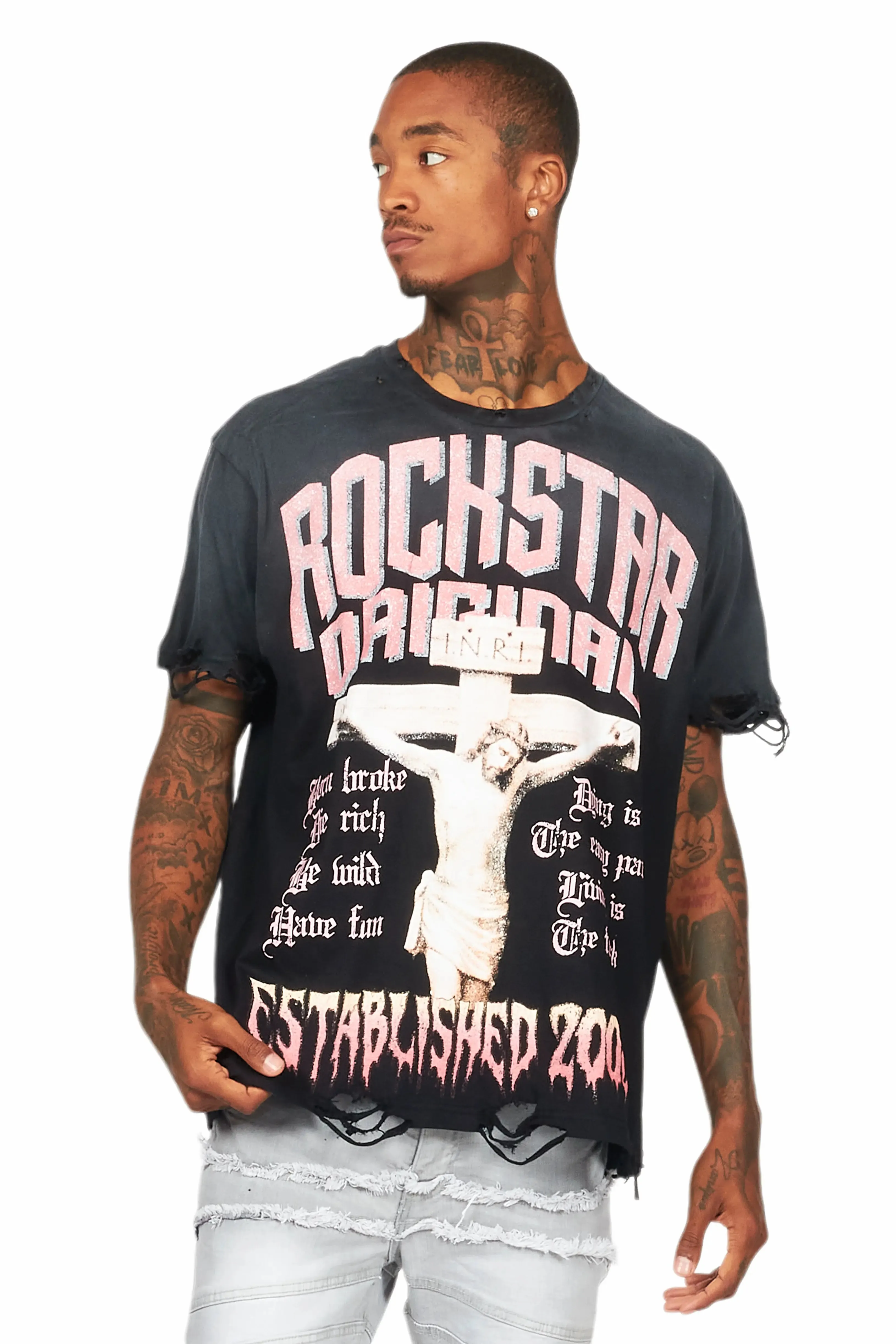 Awready Black Oversized Graphic T-Shirt sold by Rockstar Original product image thumbnail 2