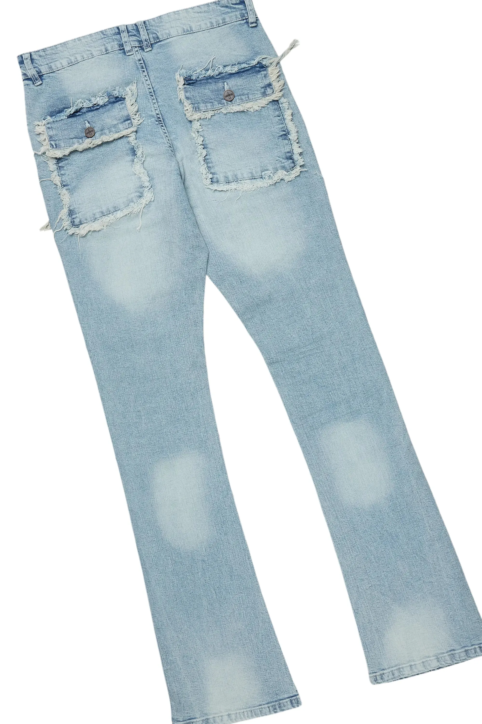 Yooz Heather Grey Hoodie/Stacked Flare Cargo Jean Bundle sold by Rockstar Original product image thumbnail 5