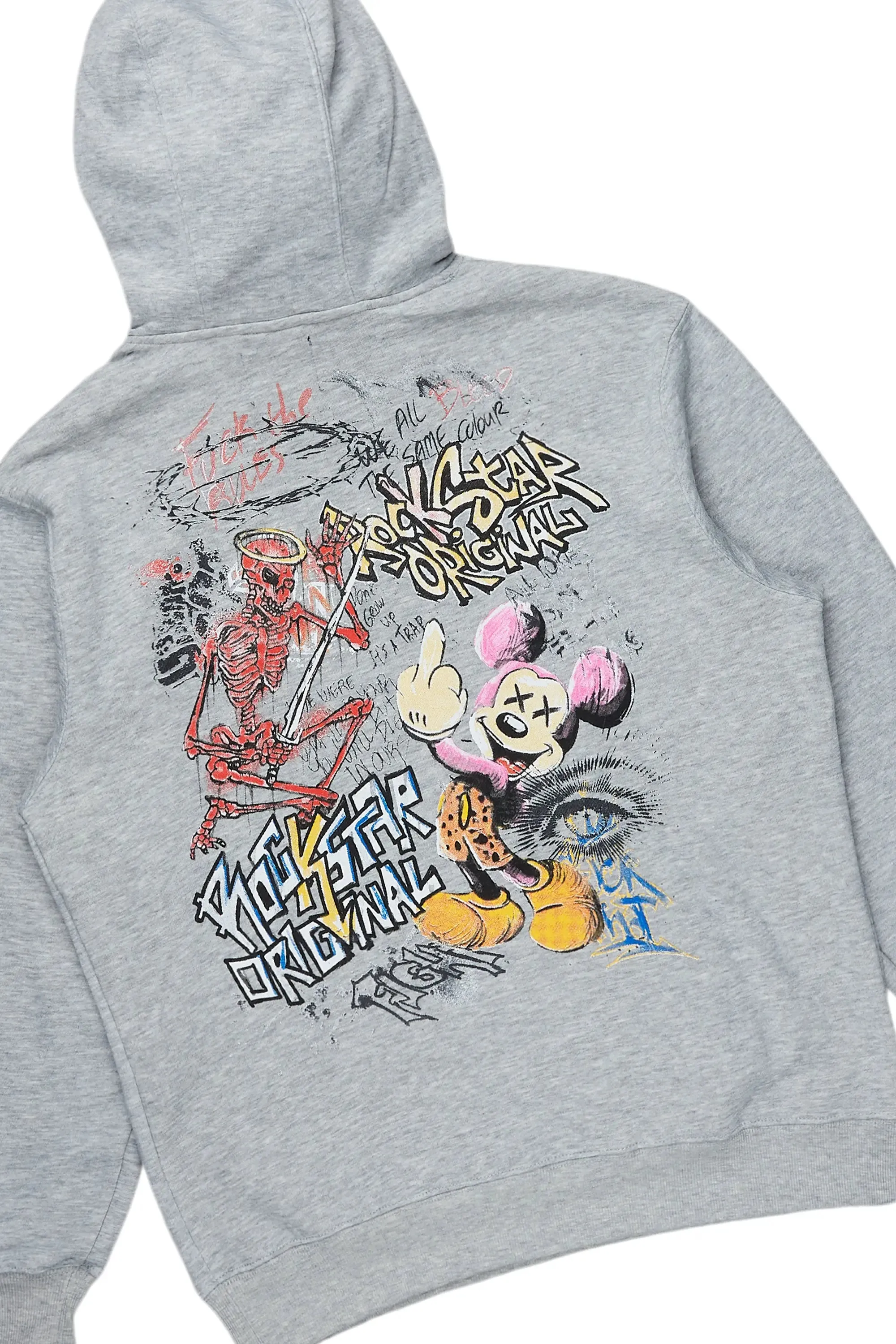 Yooz Heather Grey Hoodie/Stacked Flare Cargo Jean Bundle sold by Rockstar Original product image thumbnail 3