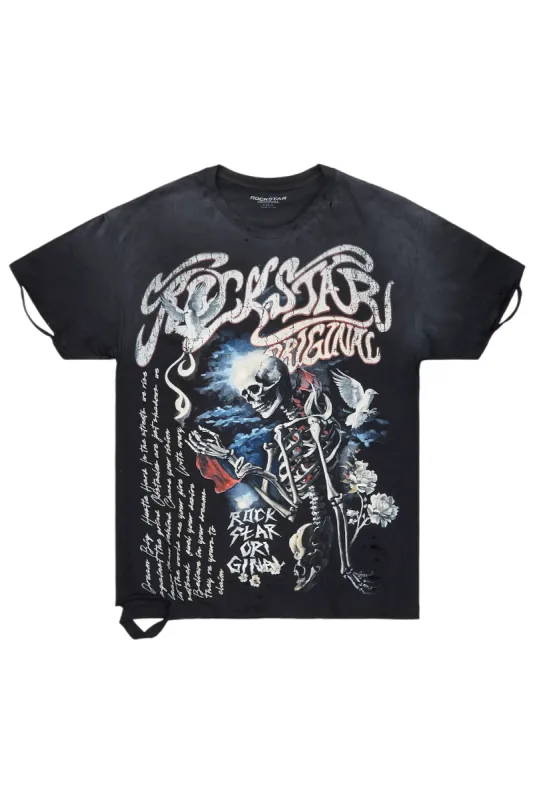 Chapelle Black/Red Oversized T-Shirt sold by Rockstar Original