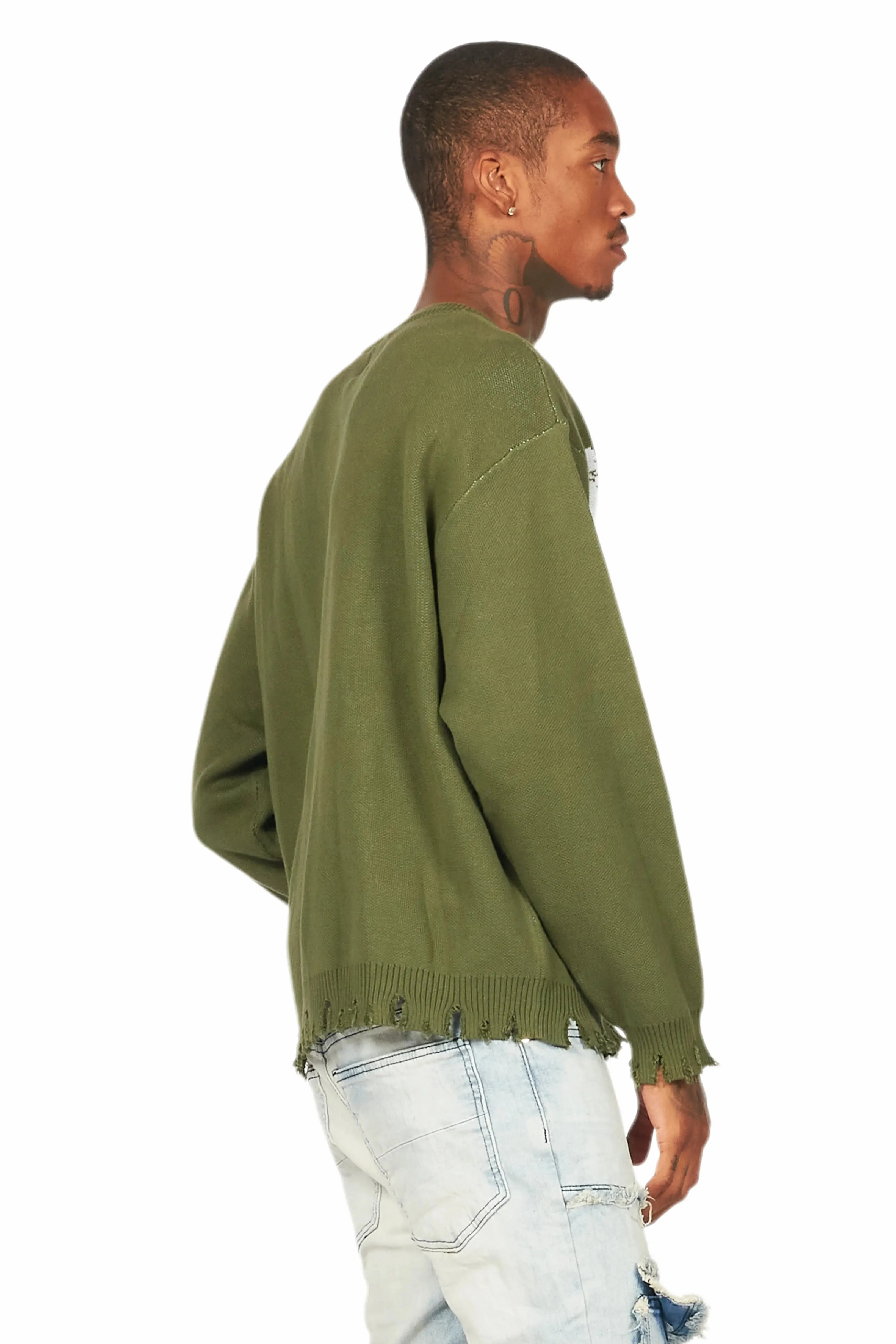 Mallow Green Knit Sweater sold by Rockstar Original product image thumbnail 3