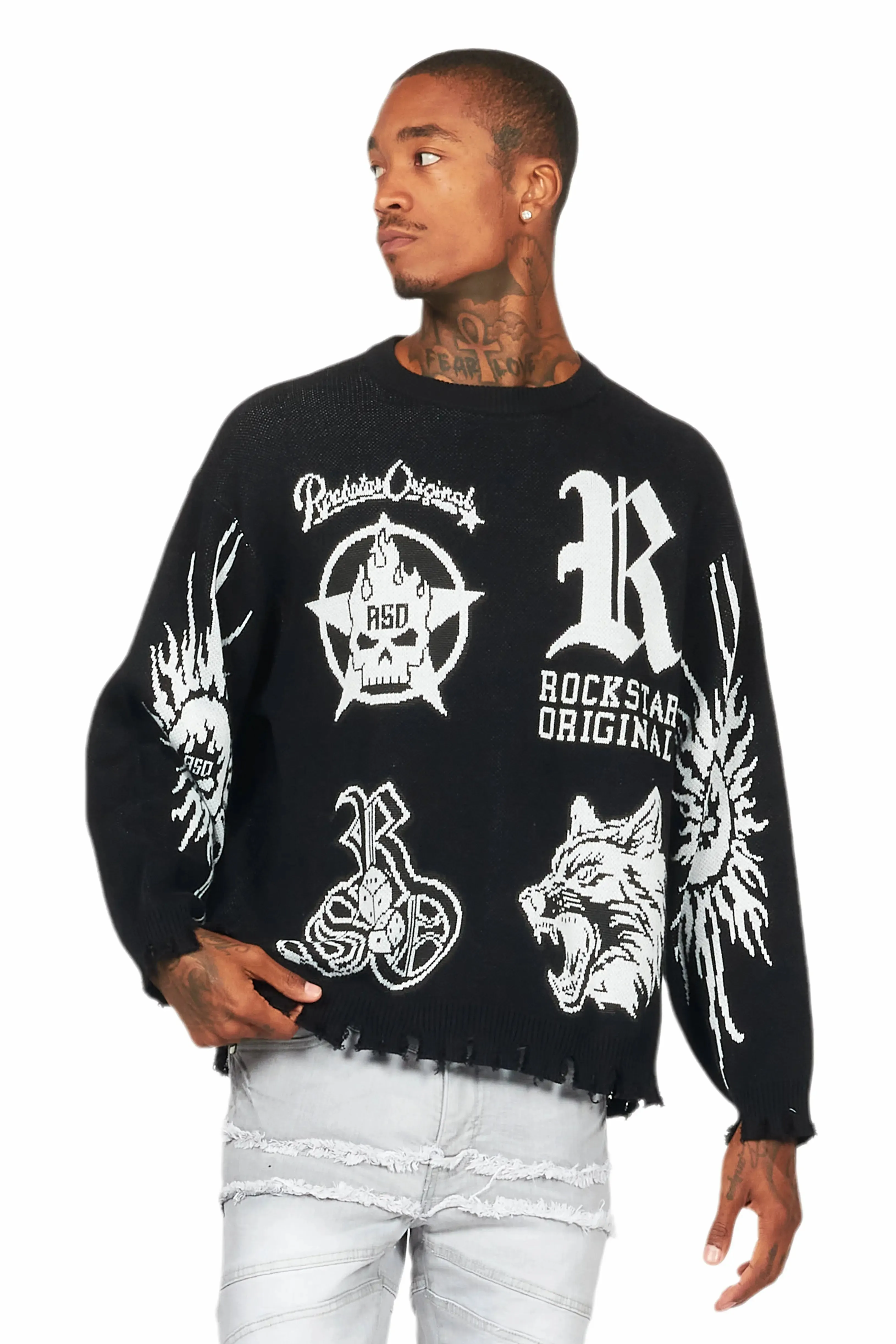 Fagan Black Knit Sweater sold by Rockstar Original product image thumbnail 2