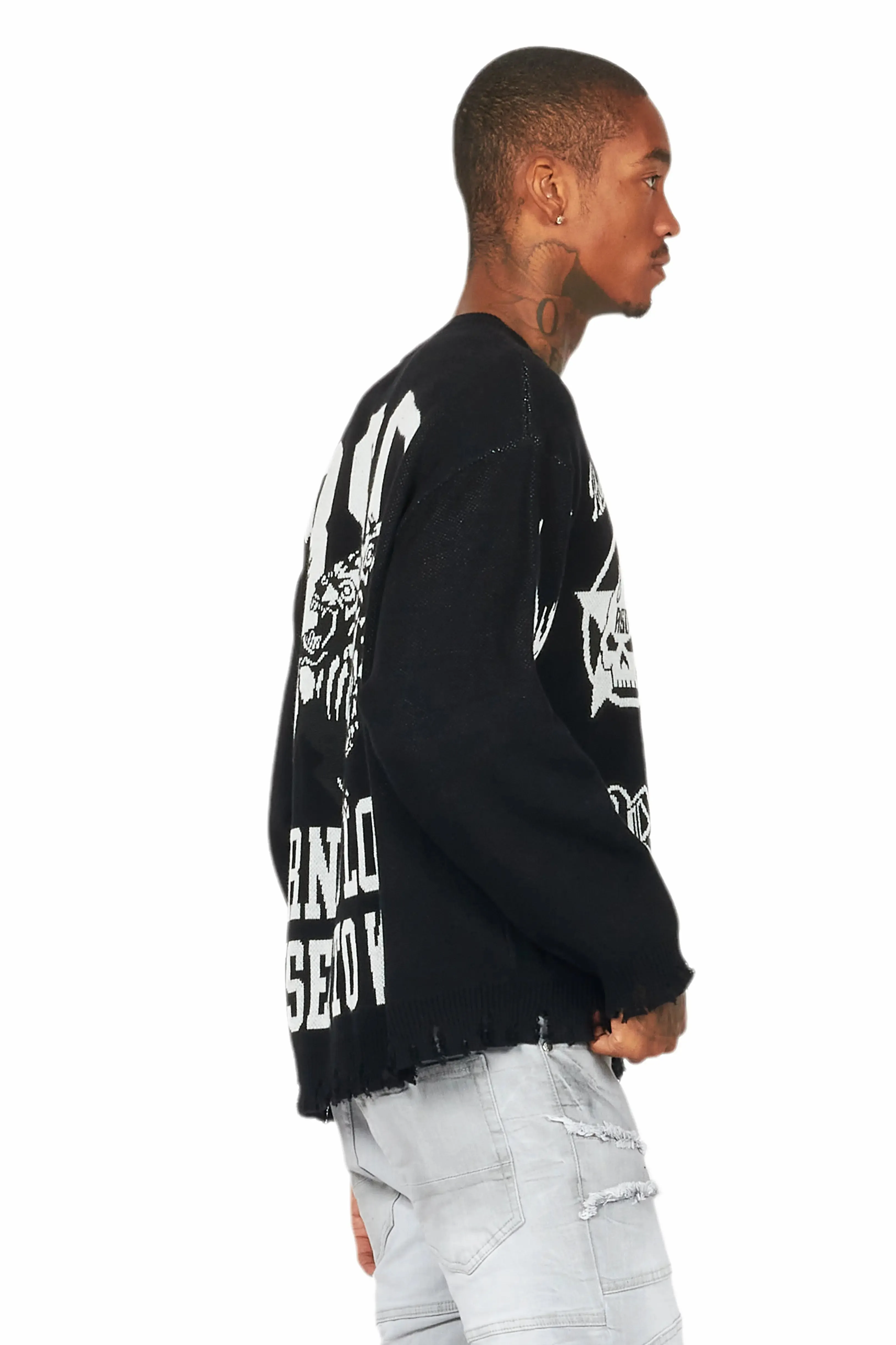 Fagan Black Knit Sweater sold by Rockstar Original product image thumbnail 3