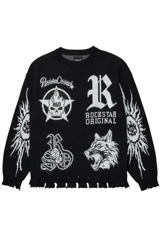 Fagan Black Knit Sweater sold by Rockstar Original