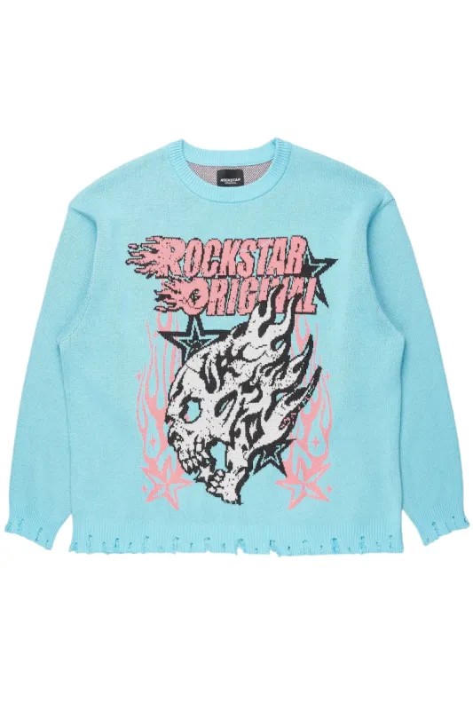 Smitty Blue Knit Sweater sold by Rockstar Original