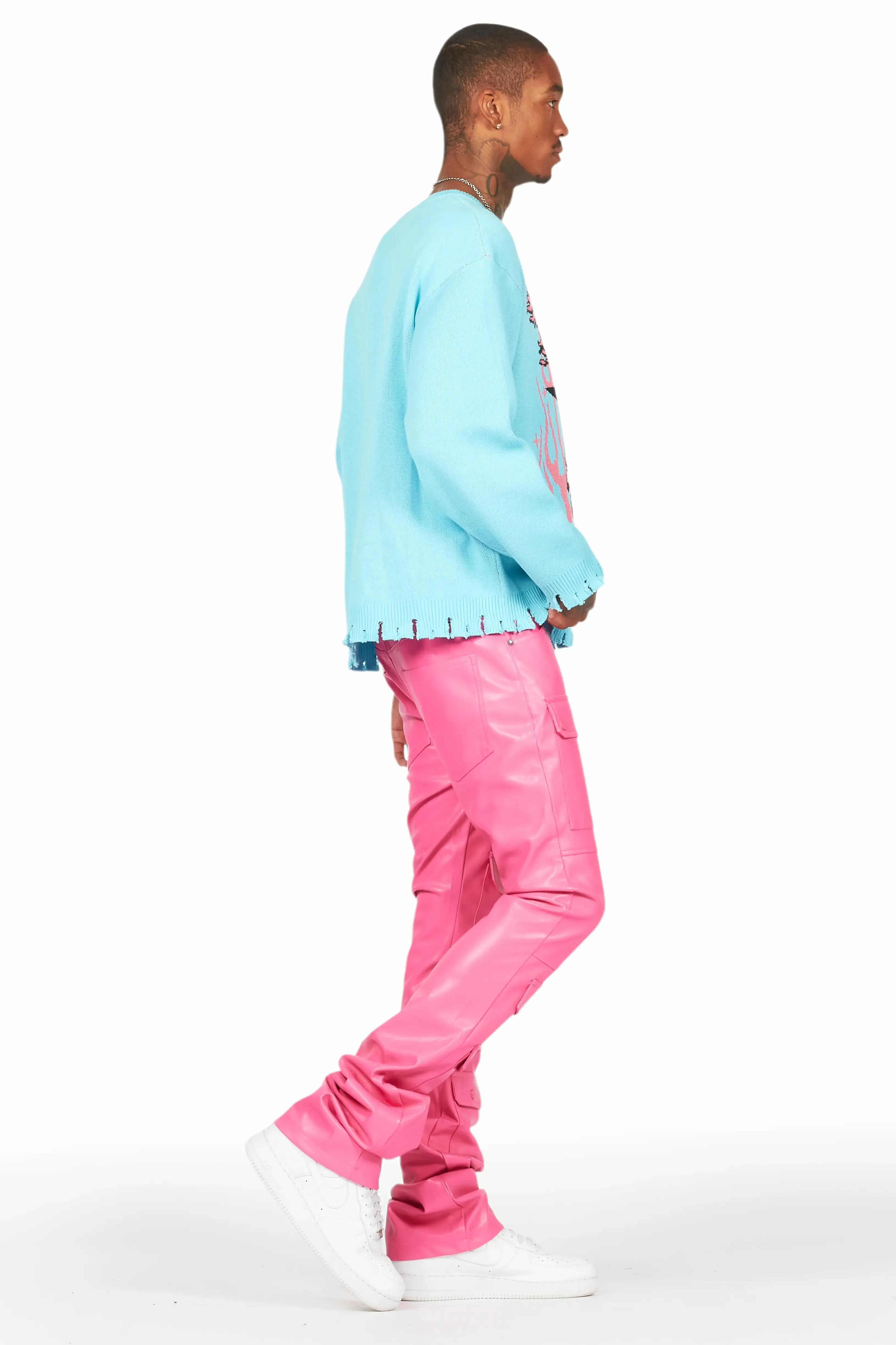 Smitty Blue Knit Sweater sold by Rockstar Original product image thumbnail 3