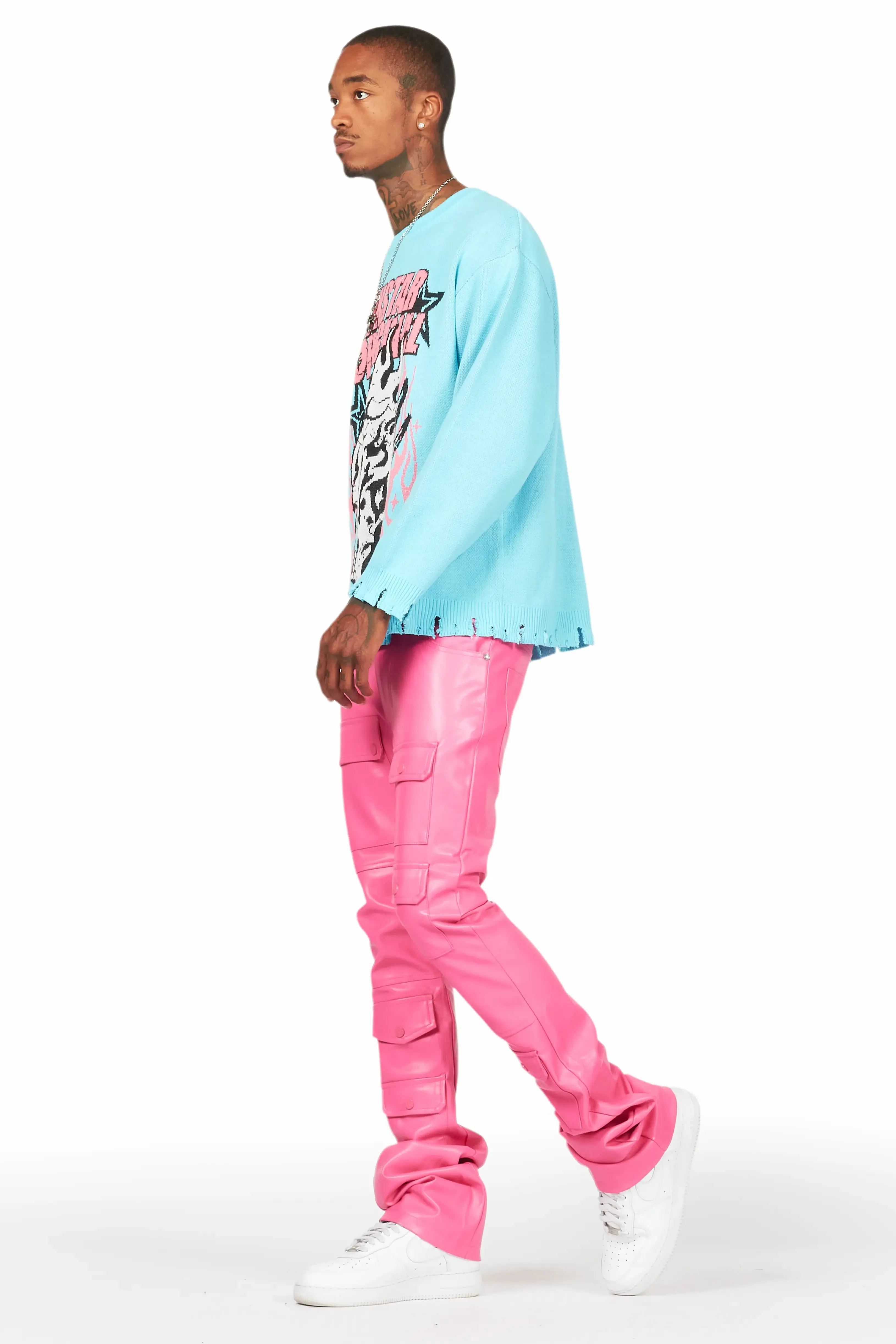 Smitty Blue Knit Sweater sold by Rockstar Original product image thumbnail 5