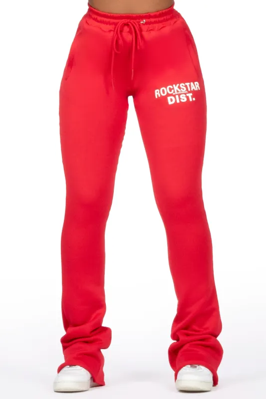 Juliana Red Super Stacked Track Pant sold by Rockstar Original