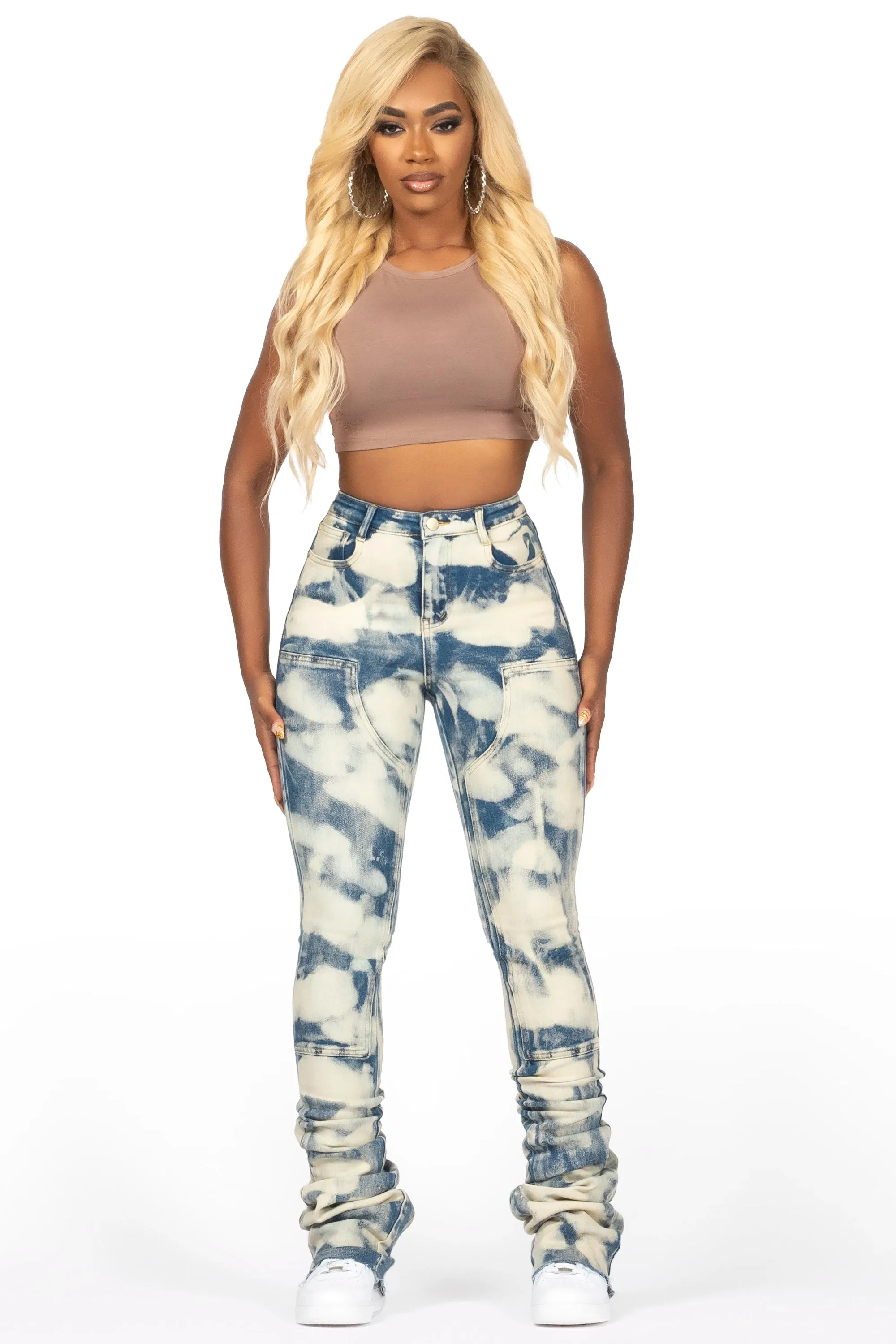 Dajsha Dirty Bleach Wash Super Stacked Jean sold by Rockstar Original product image thumbnail 2