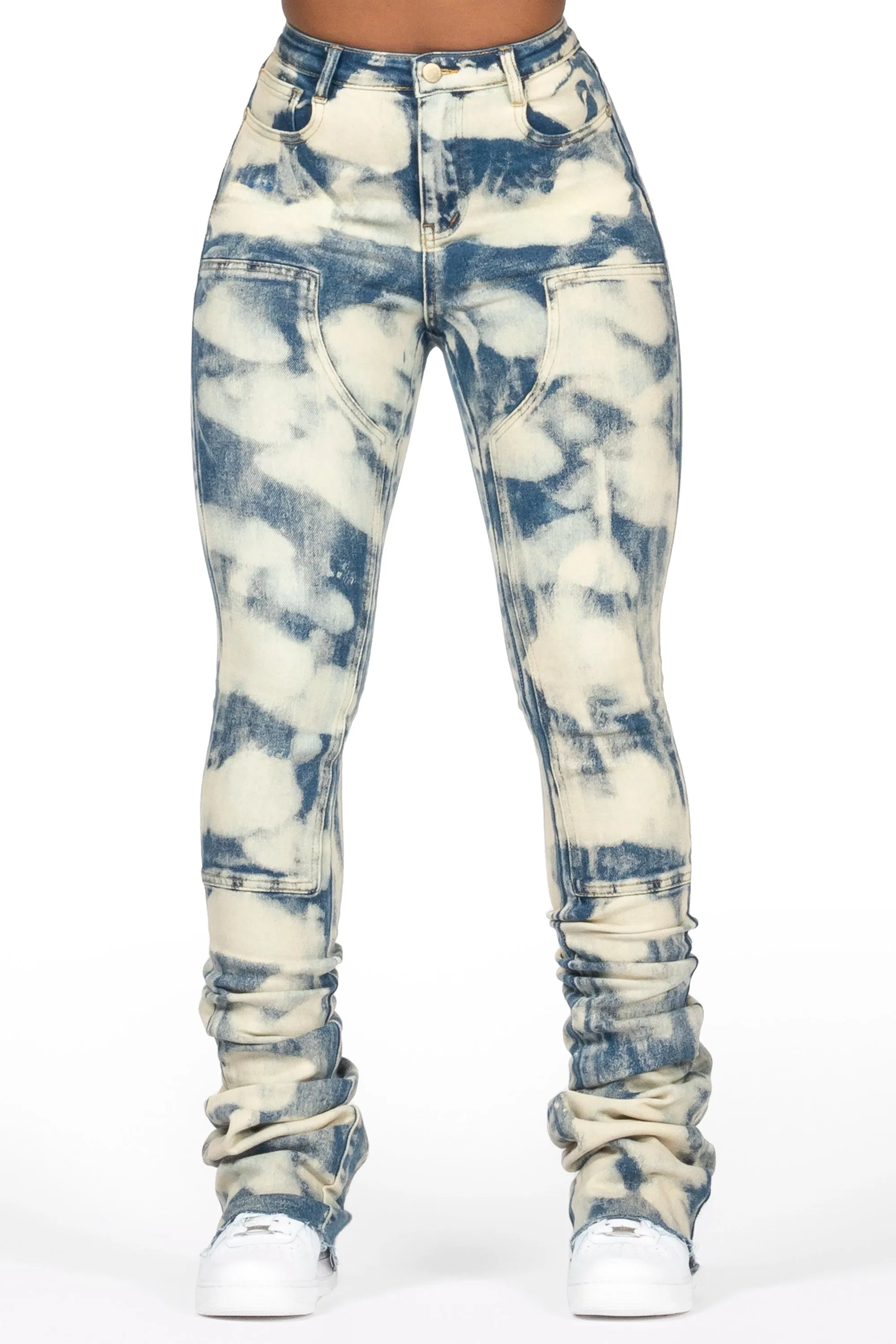 Dajsha Dirty Bleach Wash Super Stacked Jean sold by Rockstar Original