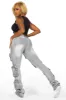 Symone Grey Wash Cargo Stacked Flare Jean sold by Rockstar Original