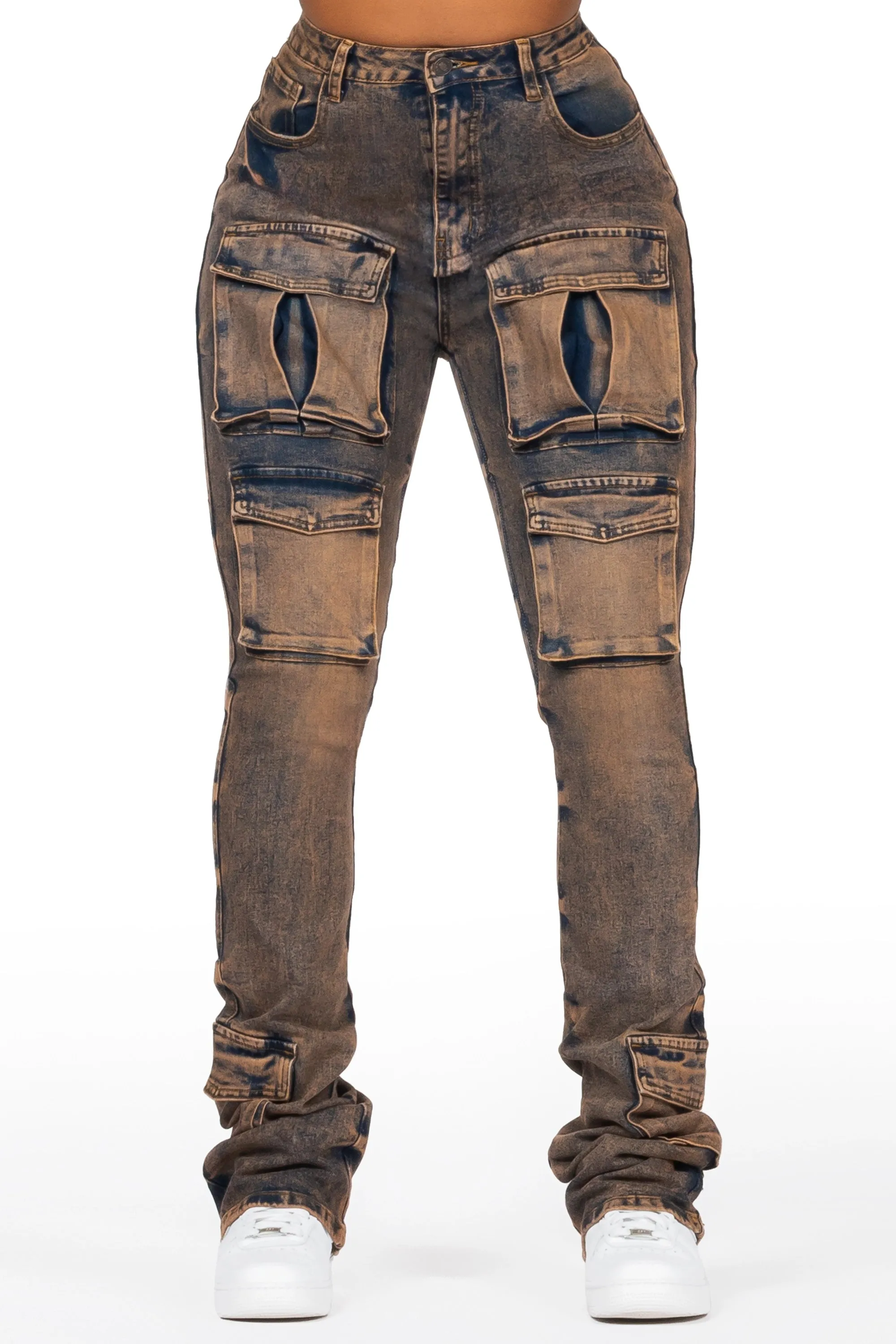 Angella Copper Cargo Super Stacked Jean sold by Rockstar Original