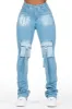 Christina Light Wash Stacked Flare Jean sold by Rockstar Original