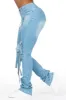 Christina Light Wash Stacked Flare Jean sold by Rockstar Original