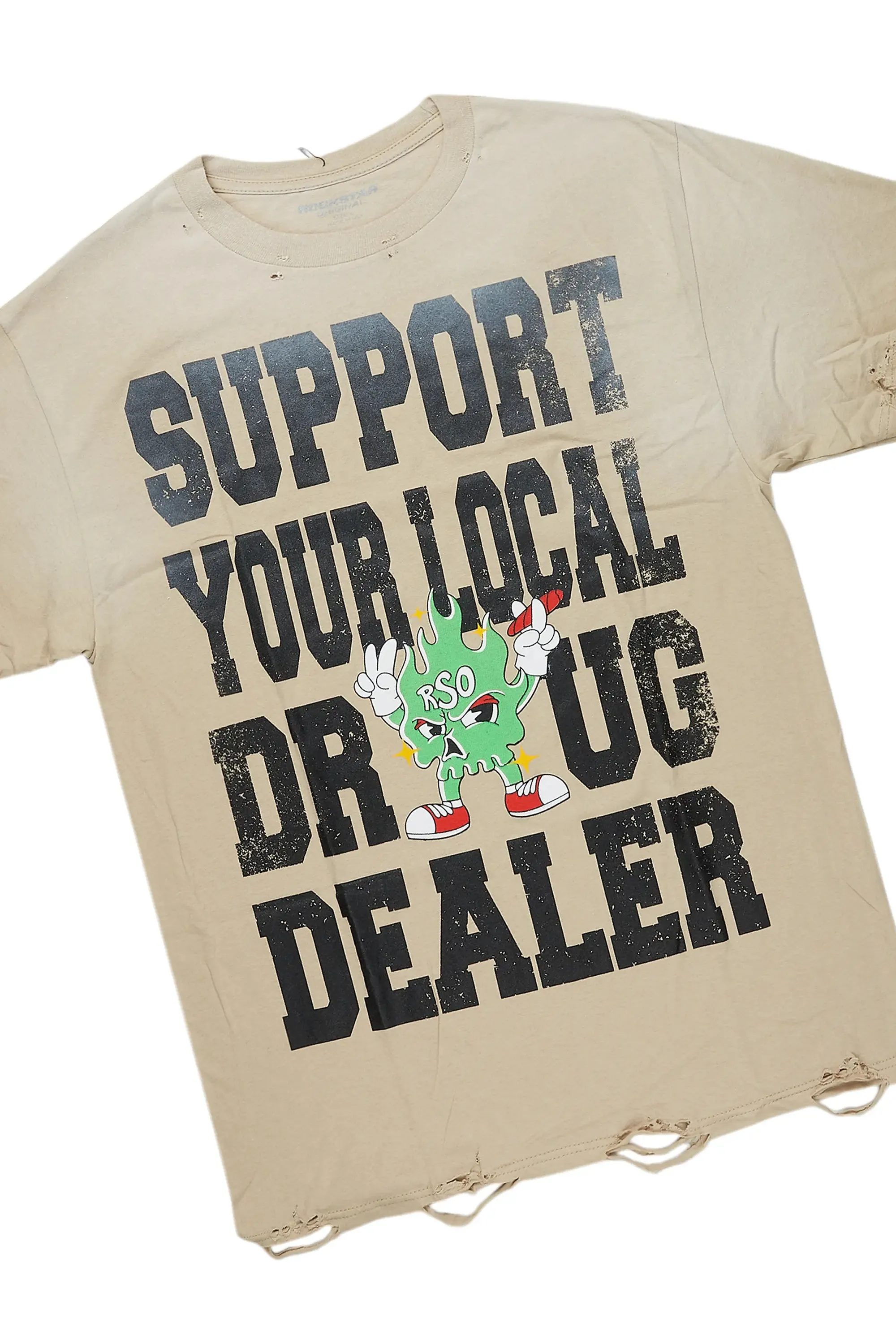 Tarl Beige T-Shirt/Stacked Flare Jean Bundle sold by Rockstar Original product image thumbnail 2