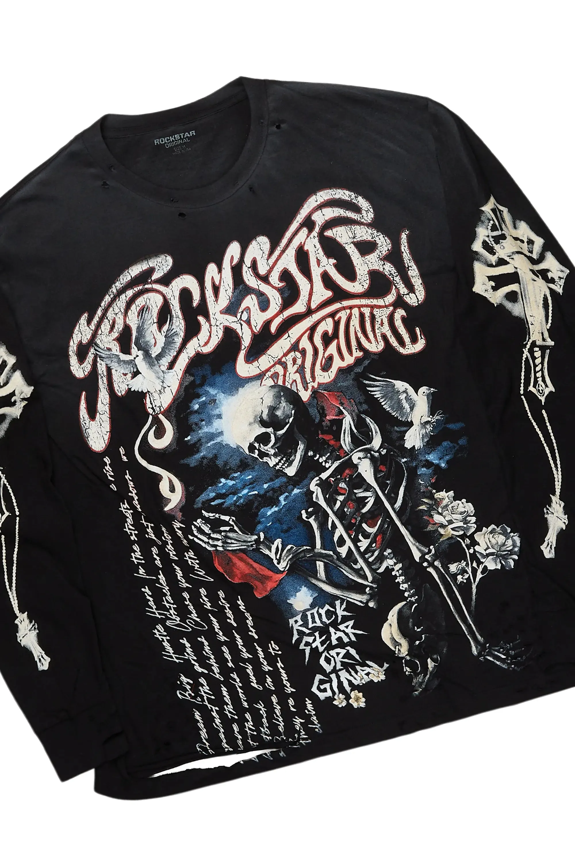 Danby Black Long Sleeve T-Shirt/Baggy Cargo Jean Bundle sold by Rockstar Original product image thumbnail 2