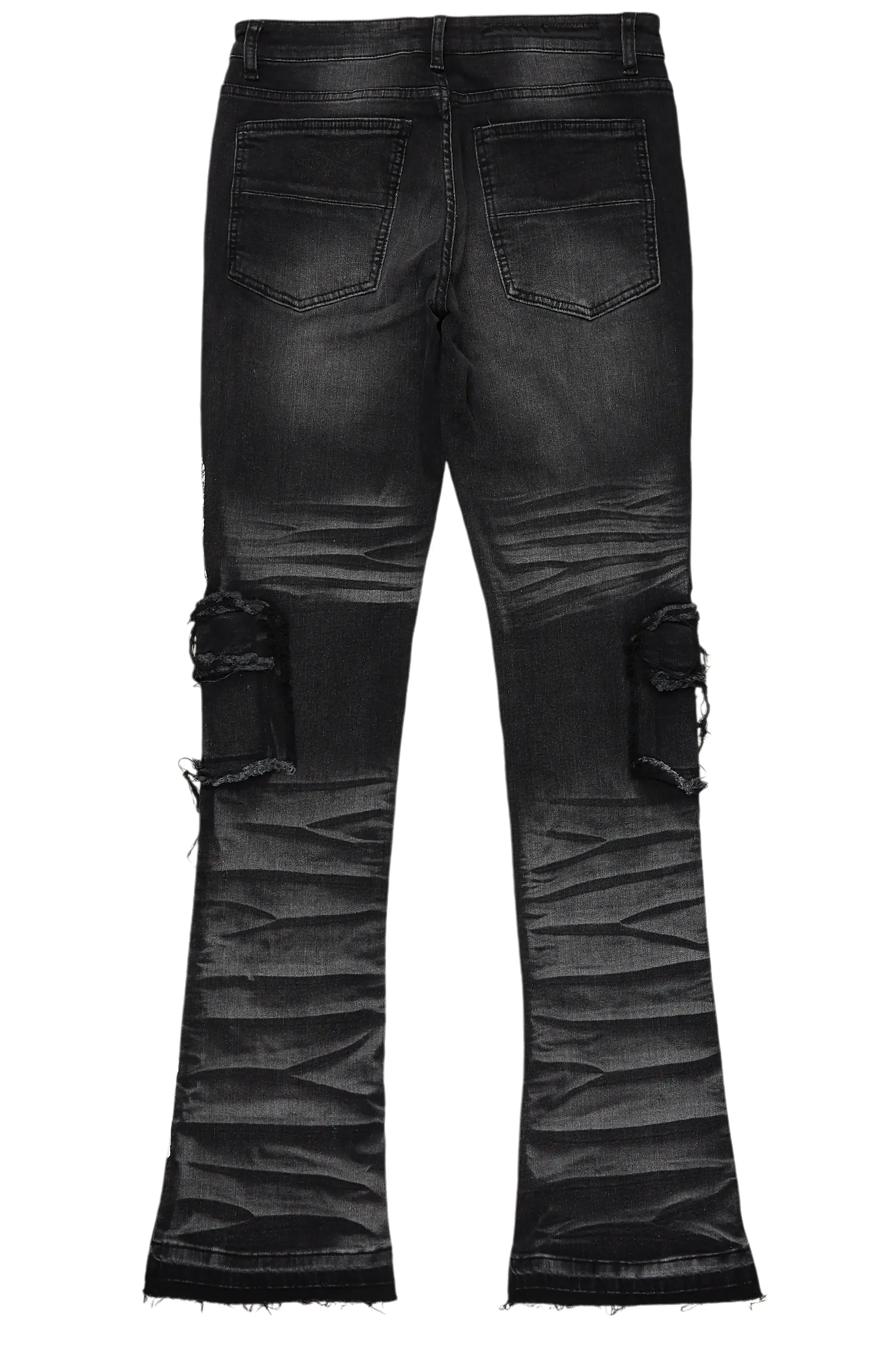 Elam Grey Painter Stacked Flare Jean sold by Rockstar Original product image thumbnail 3