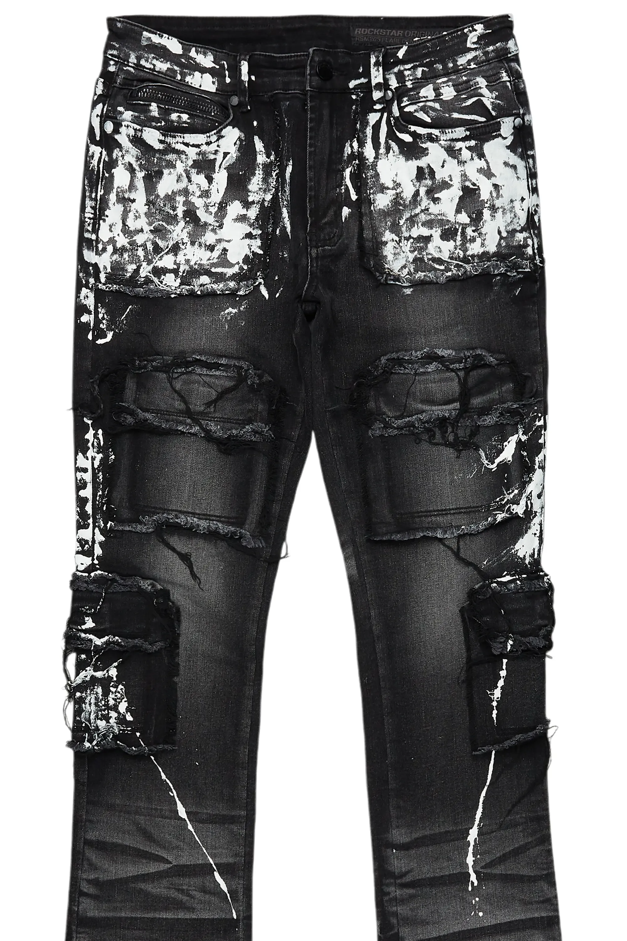 Elam Grey Painter Stacked Flare Jean sold by Rockstar Original product image thumbnail 2