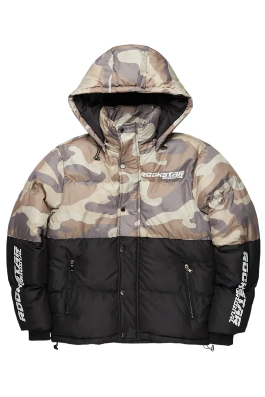 Jensen Camo Puffer Jacket sold by Rockstar Original