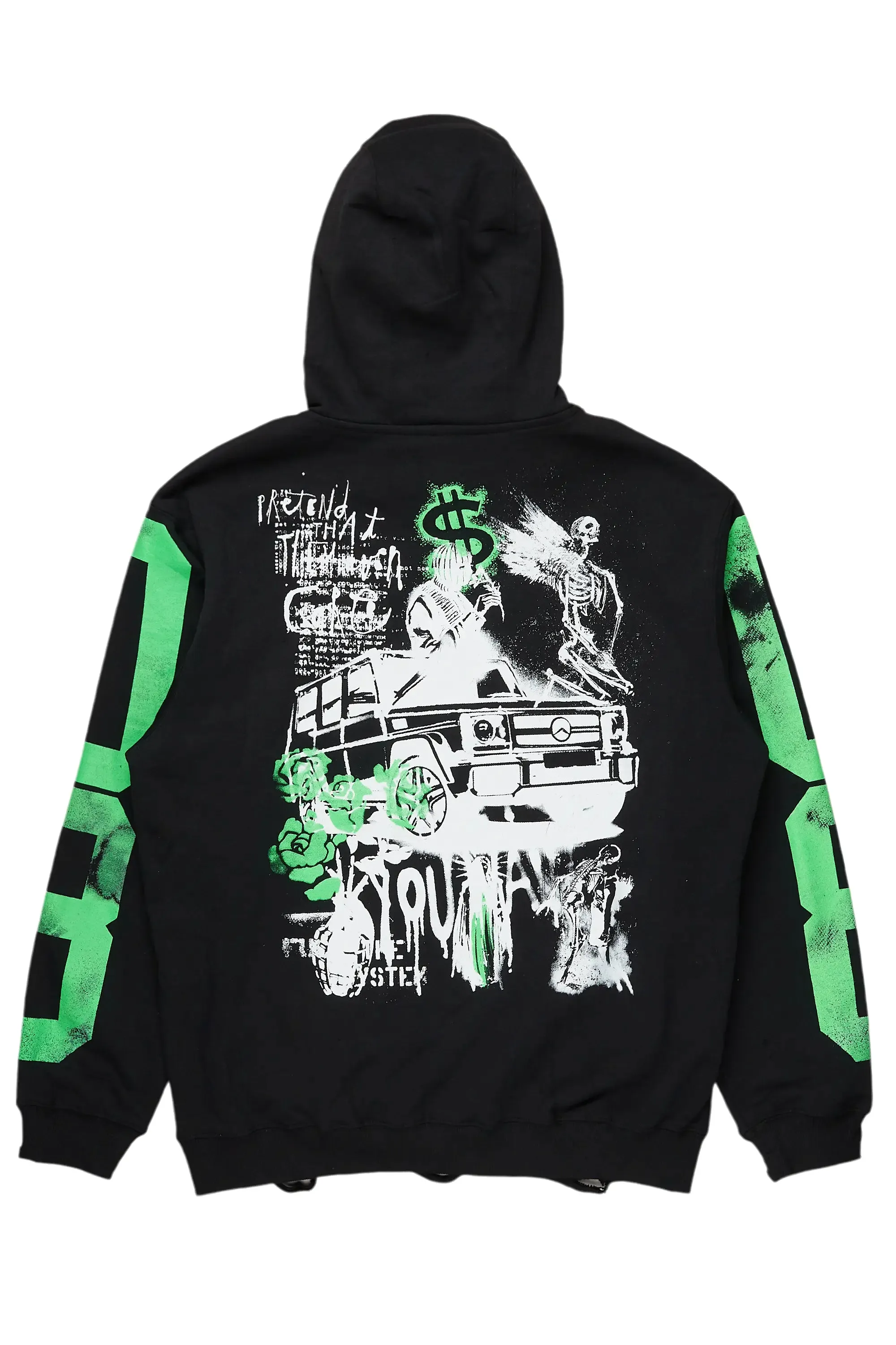 Grill Black/Green Graphic Hoodie sold by Rockstar Original product image thumbnail 3