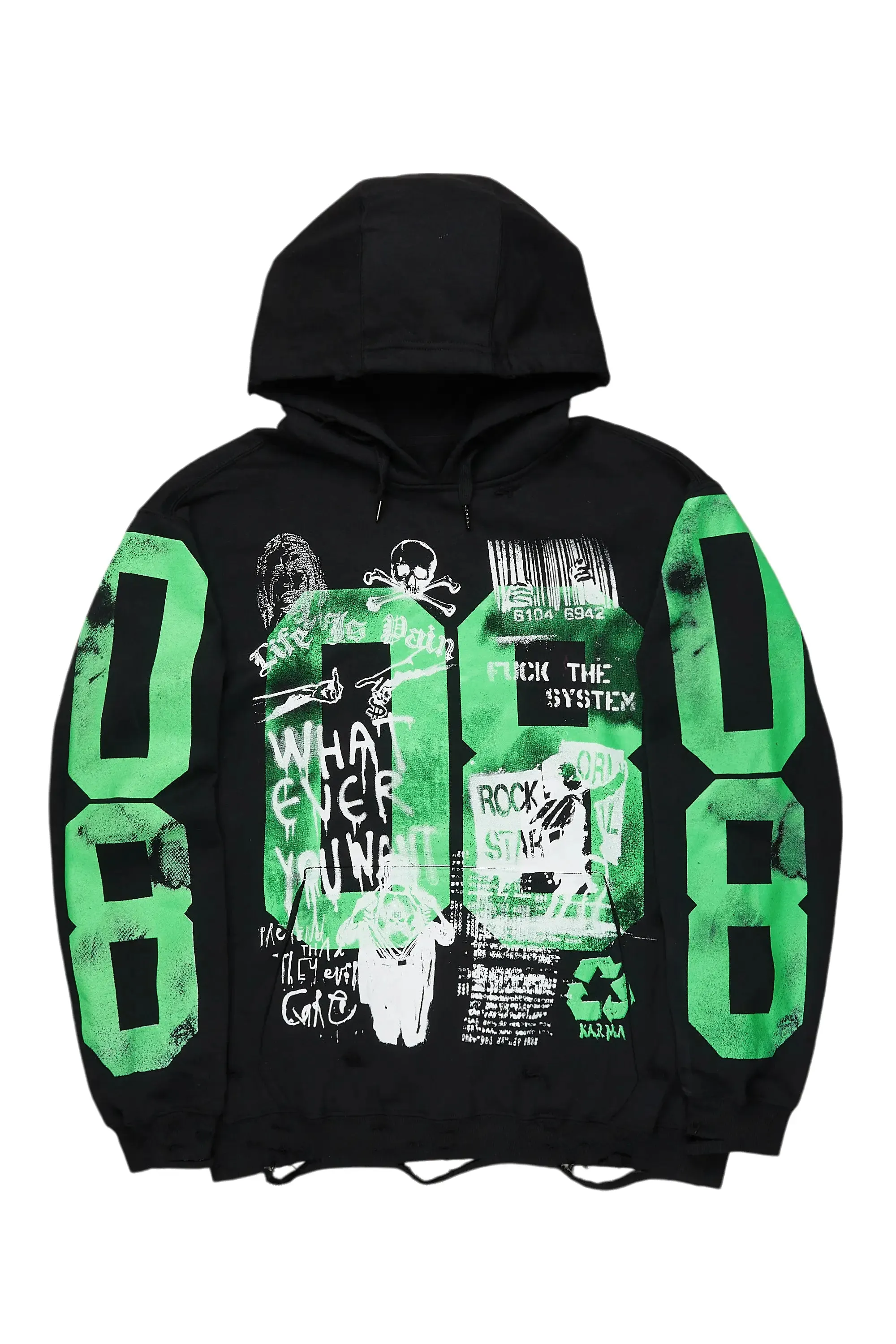 Grill Black/Green Graphic Hoodie sold by Rockstar Original
