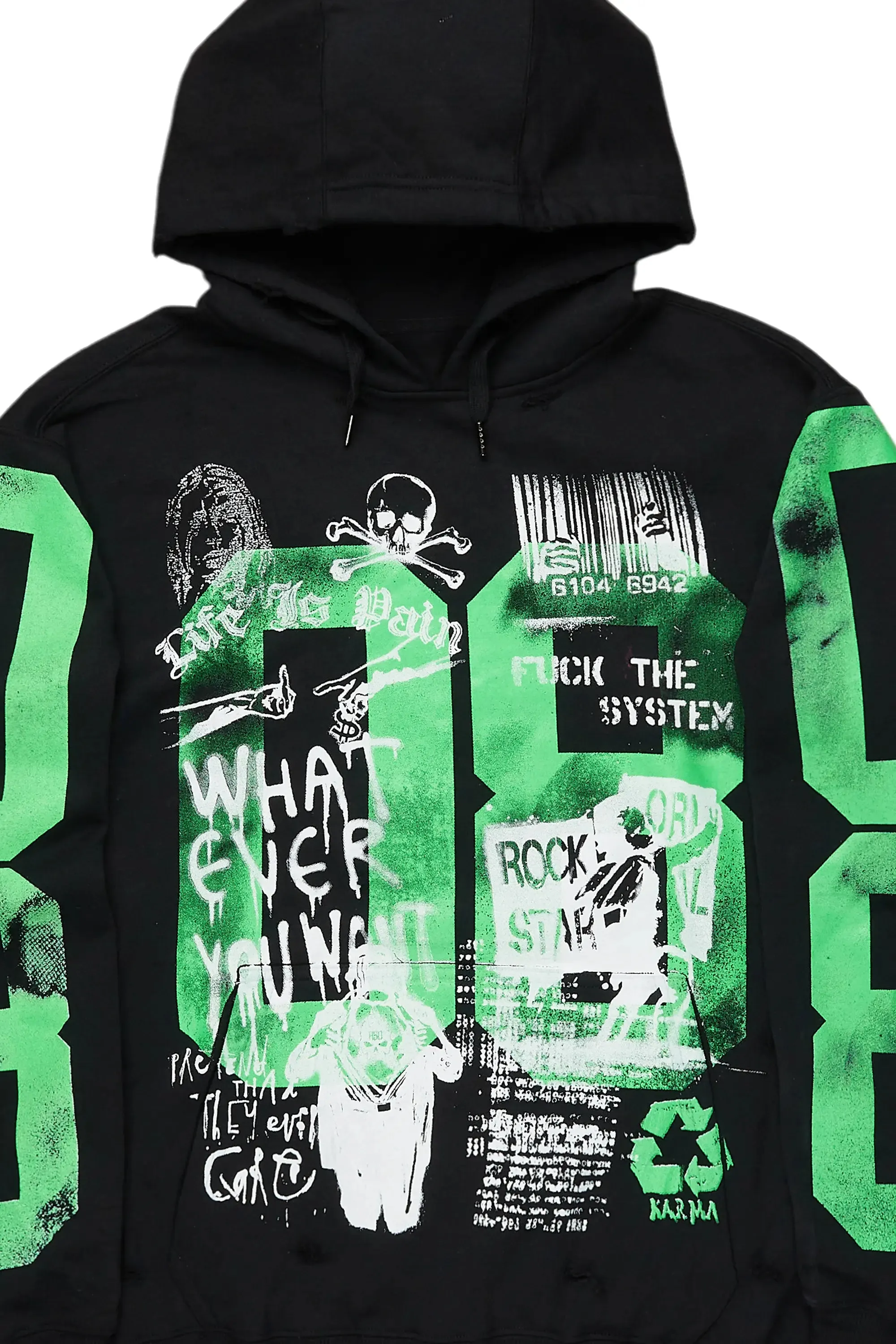 Grill Black/Green Graphic Hoodie sold by Rockstar Original product image thumbnail 2