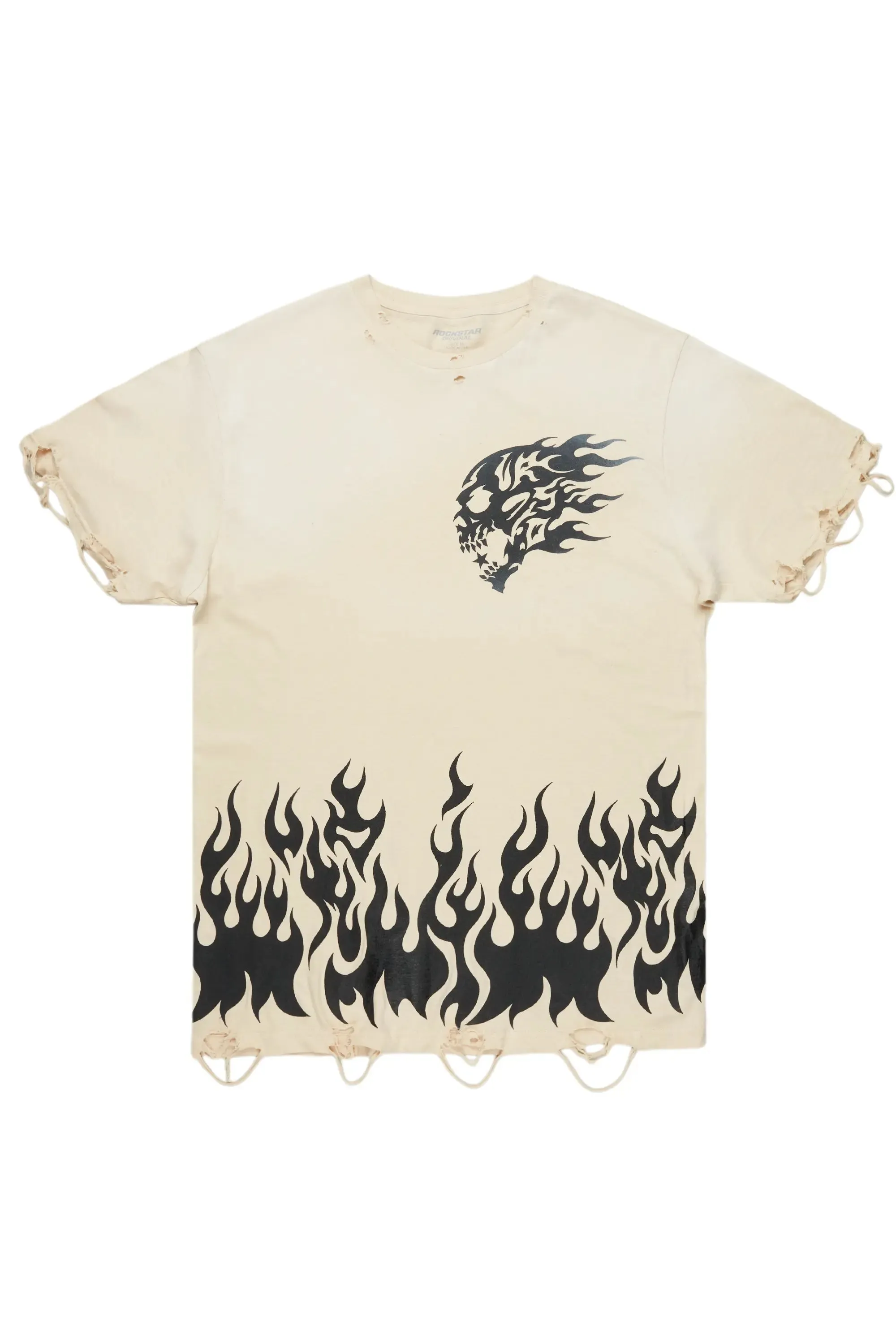 Bubble Beige Oversized Graphic T-Shirt sold by Rockstar Original