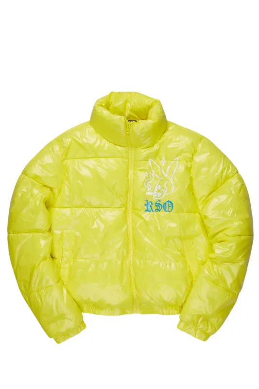 Bremissia Yellow Puffer Jacket sold by Rockstar Original