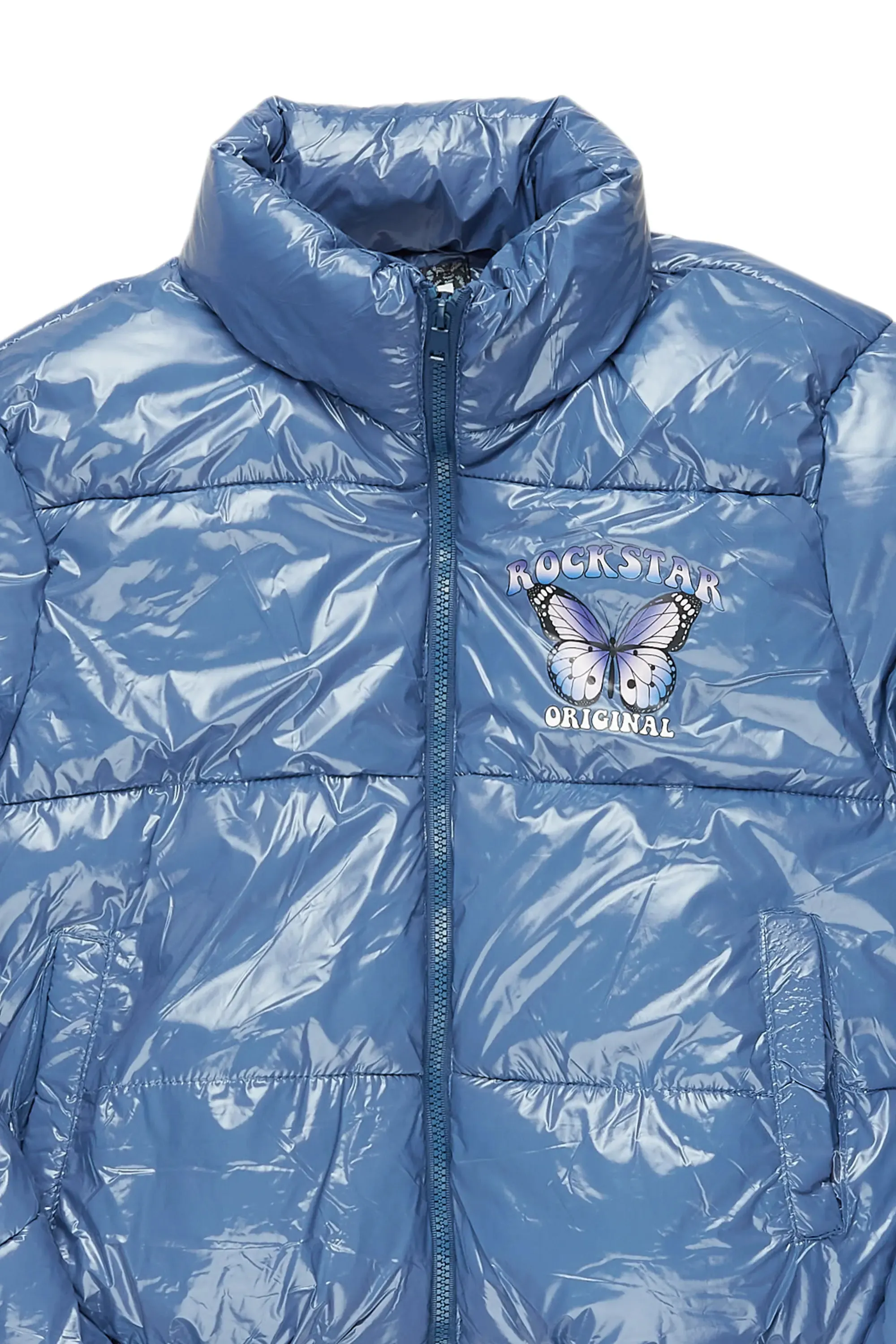 Cecilia Blue Puffer Jacket sold by Rockstar Original product image thumbnail 3