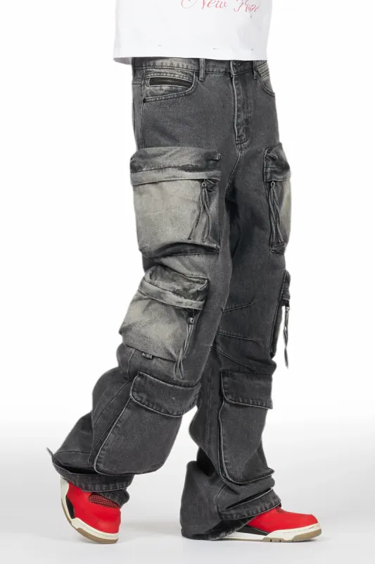 Lenz Black Baggy Fit Jean sold by Rockstar Original