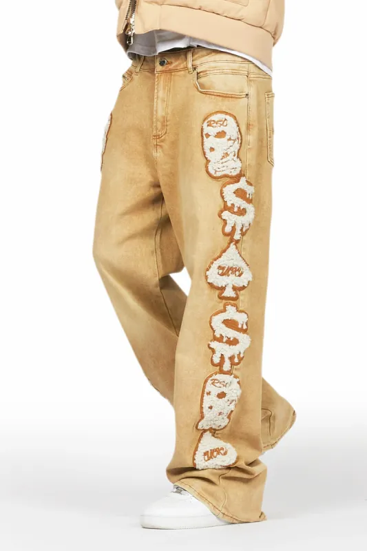 Francis Beige Baggy Fit Jean sold by Rockstar Original