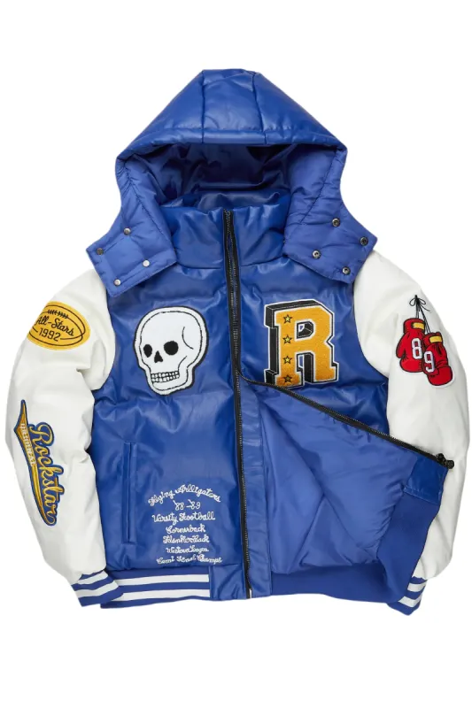 Eisen Royal Blue Puffer Jacket sold by Rockstar Original