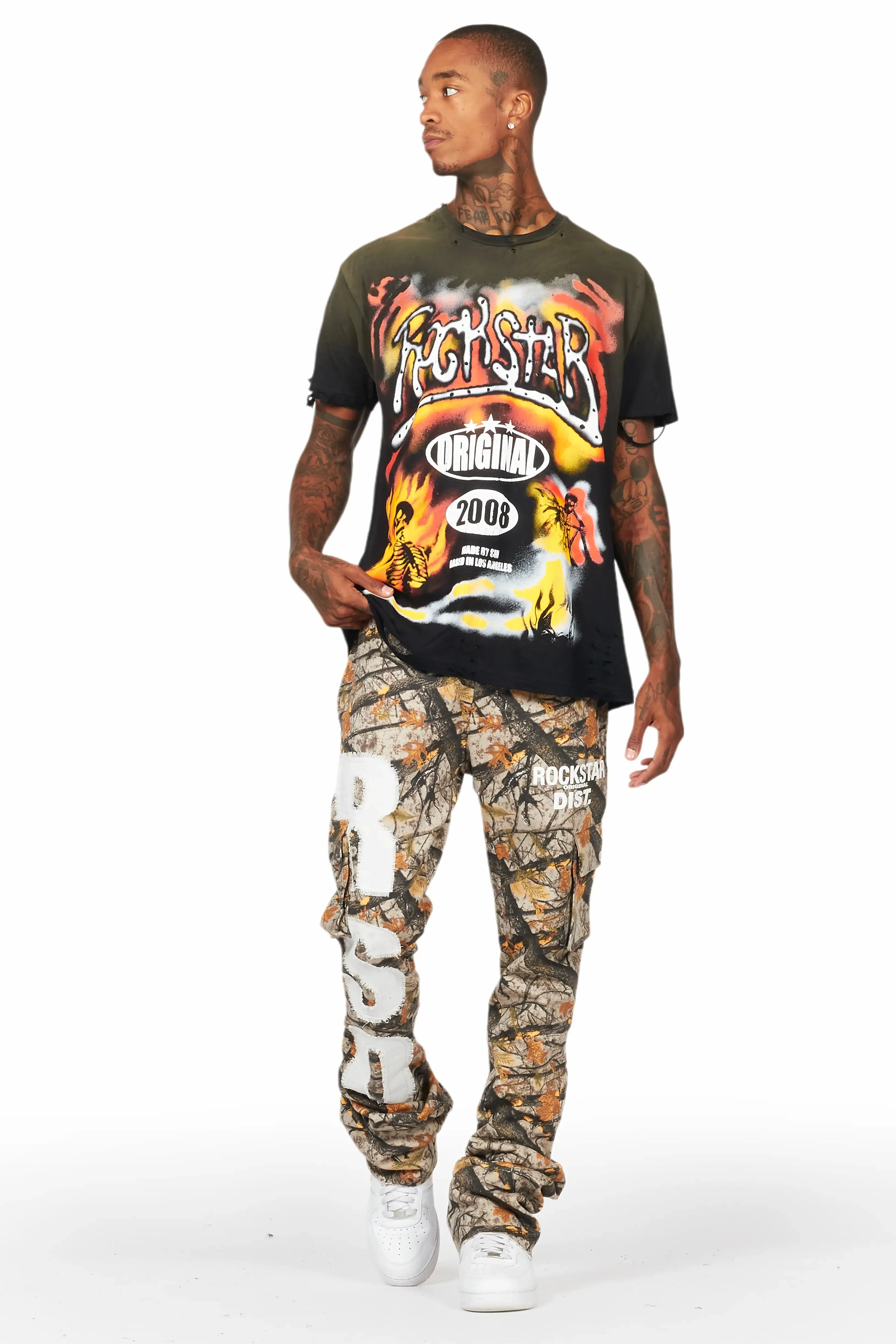 Admir Tree Camo Stacked Flare Pant sold by Rockstar Original product image thumbnail 2