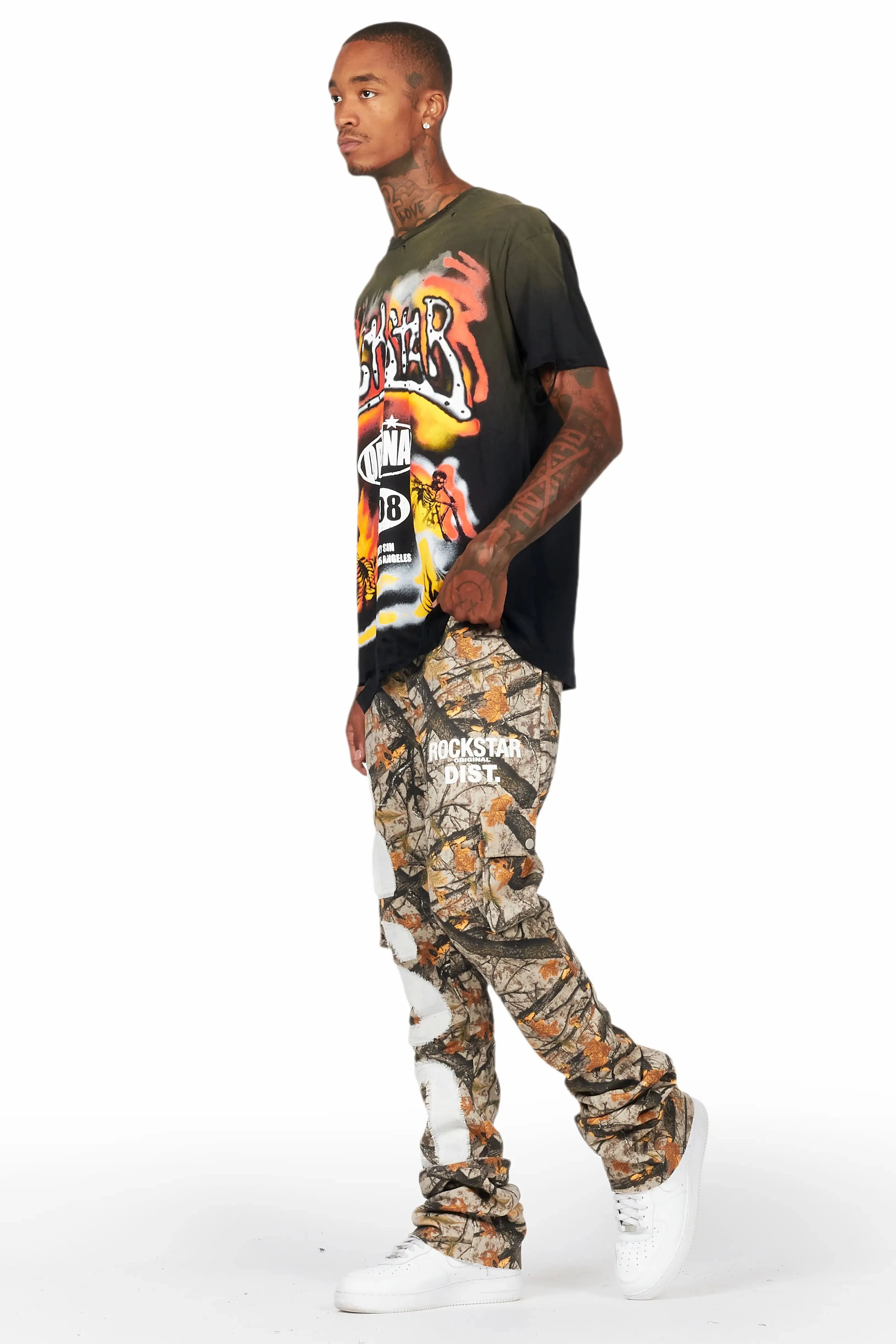 Admir Tree Camo Stacked Flare Pant sold by Rockstar Original product image thumbnail 5