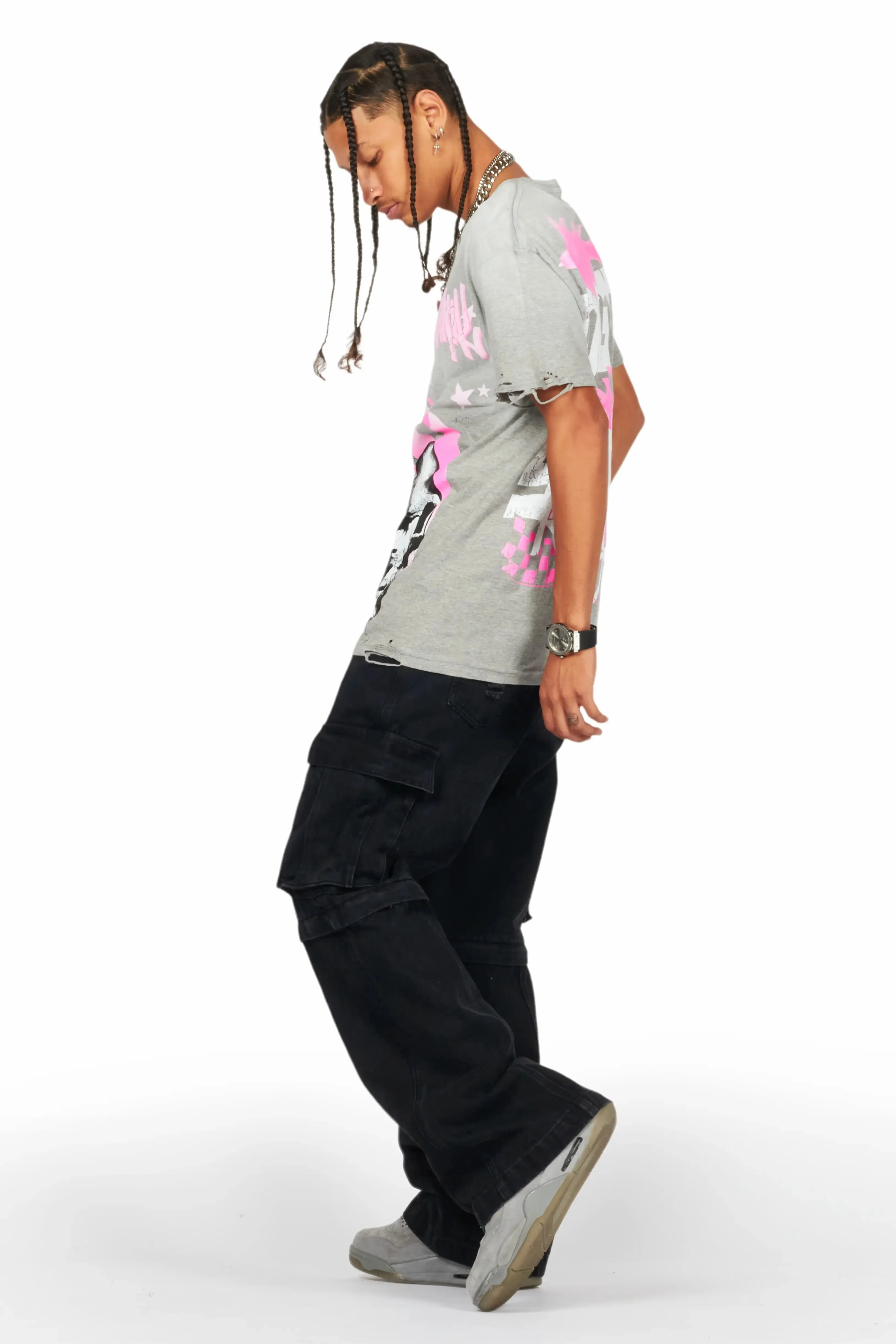 Rupert Black Baggy Fit Zip Off Jean sold by Rockstar Original product image thumbnail 5