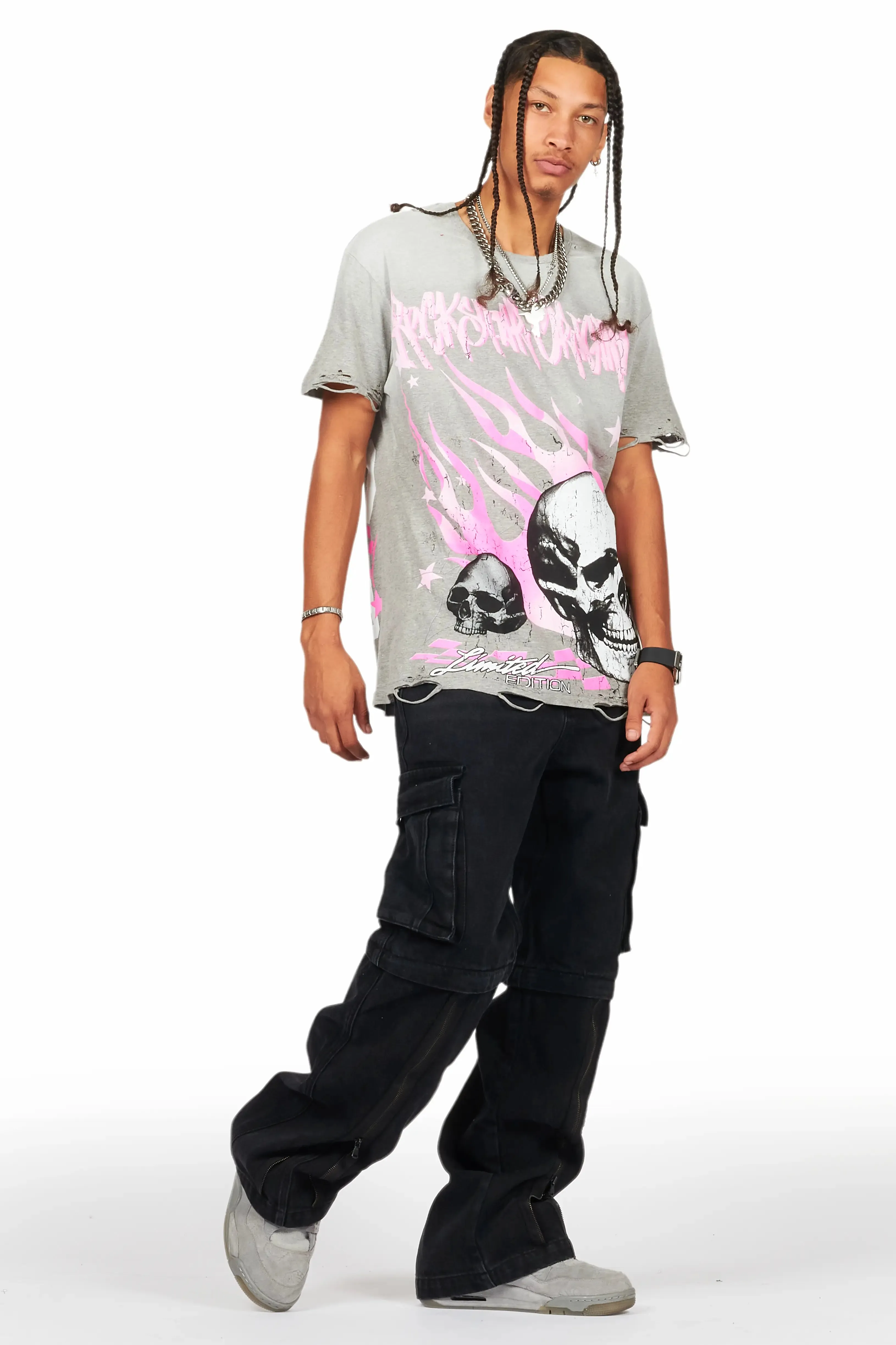 Rupert Black Baggy Fit Zip Off Jean sold by Rockstar Original product image thumbnail 3