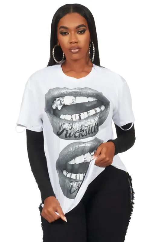 Mackinsey White Oversized T-Shirt sold by Rockstar Original