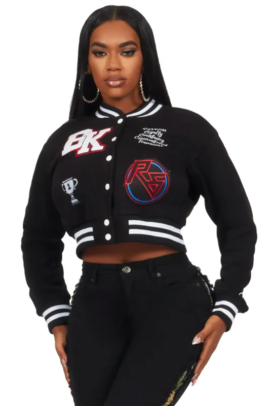 Carcilece Black Varsity Jacket sold by Rockstar Original